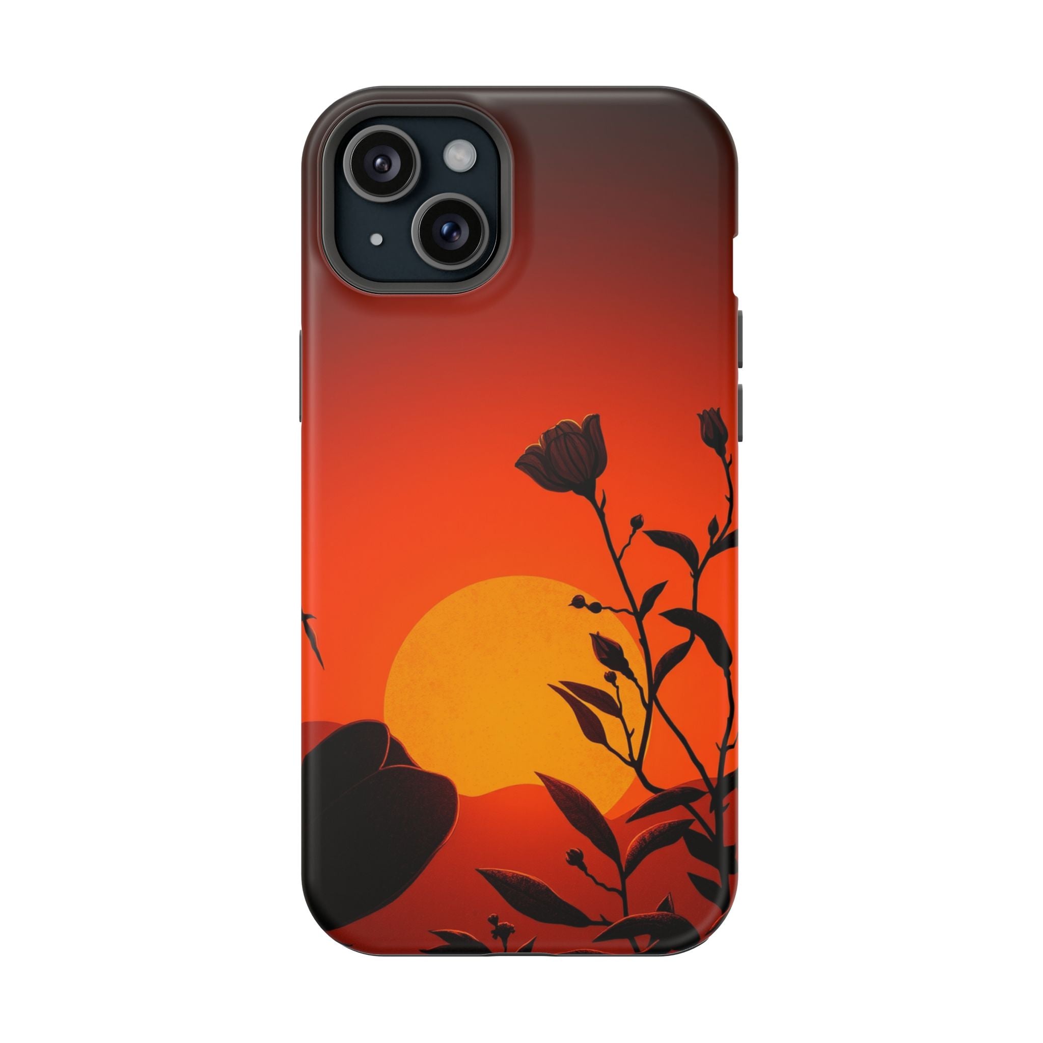 iPhone Bloom and Leaf Dark Gothic Ink Slim Everyday Designer Case · iPhone Case