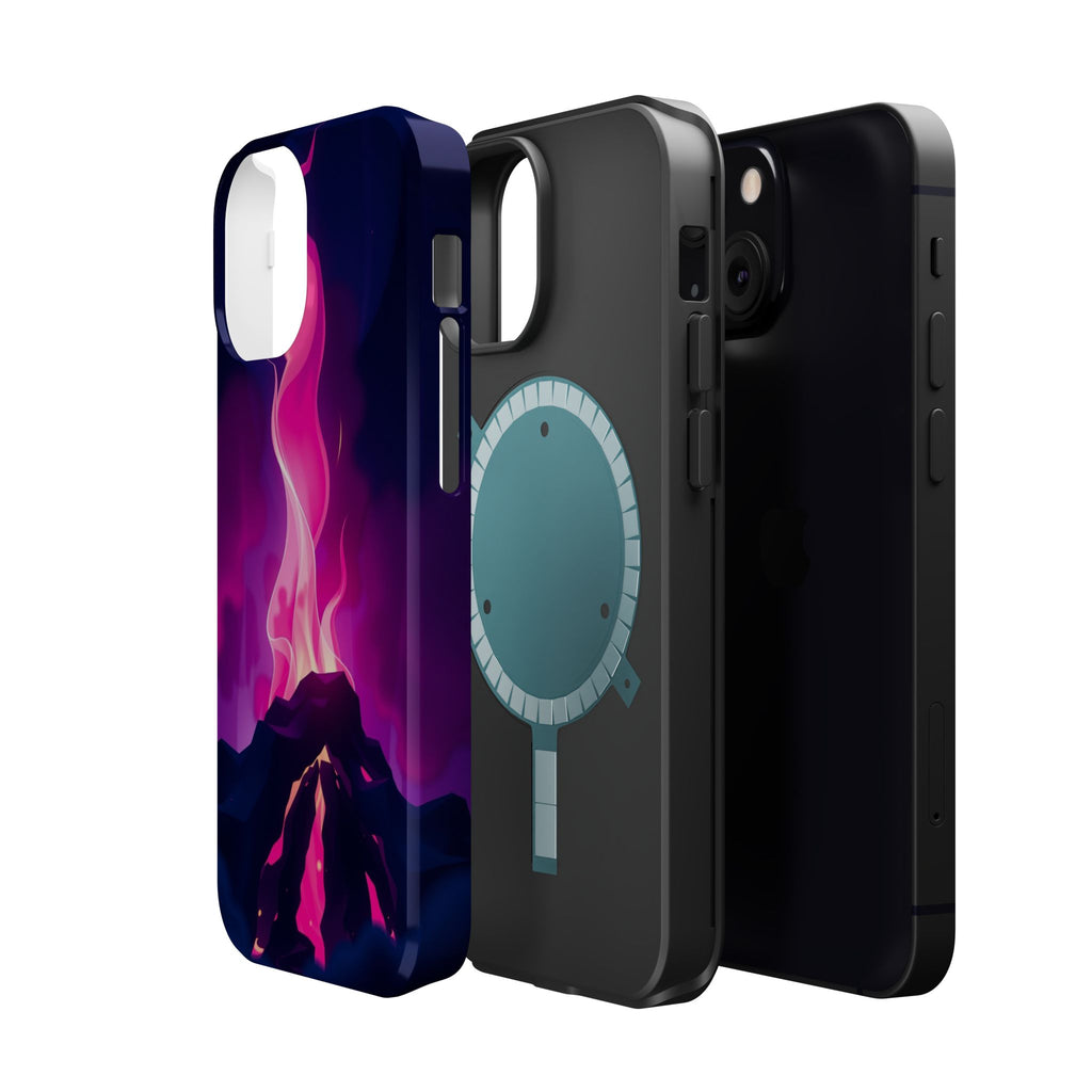 iPhone Cyan And Magenta Wildfire Glow Slim Everyday Designer Case · iPhone Case