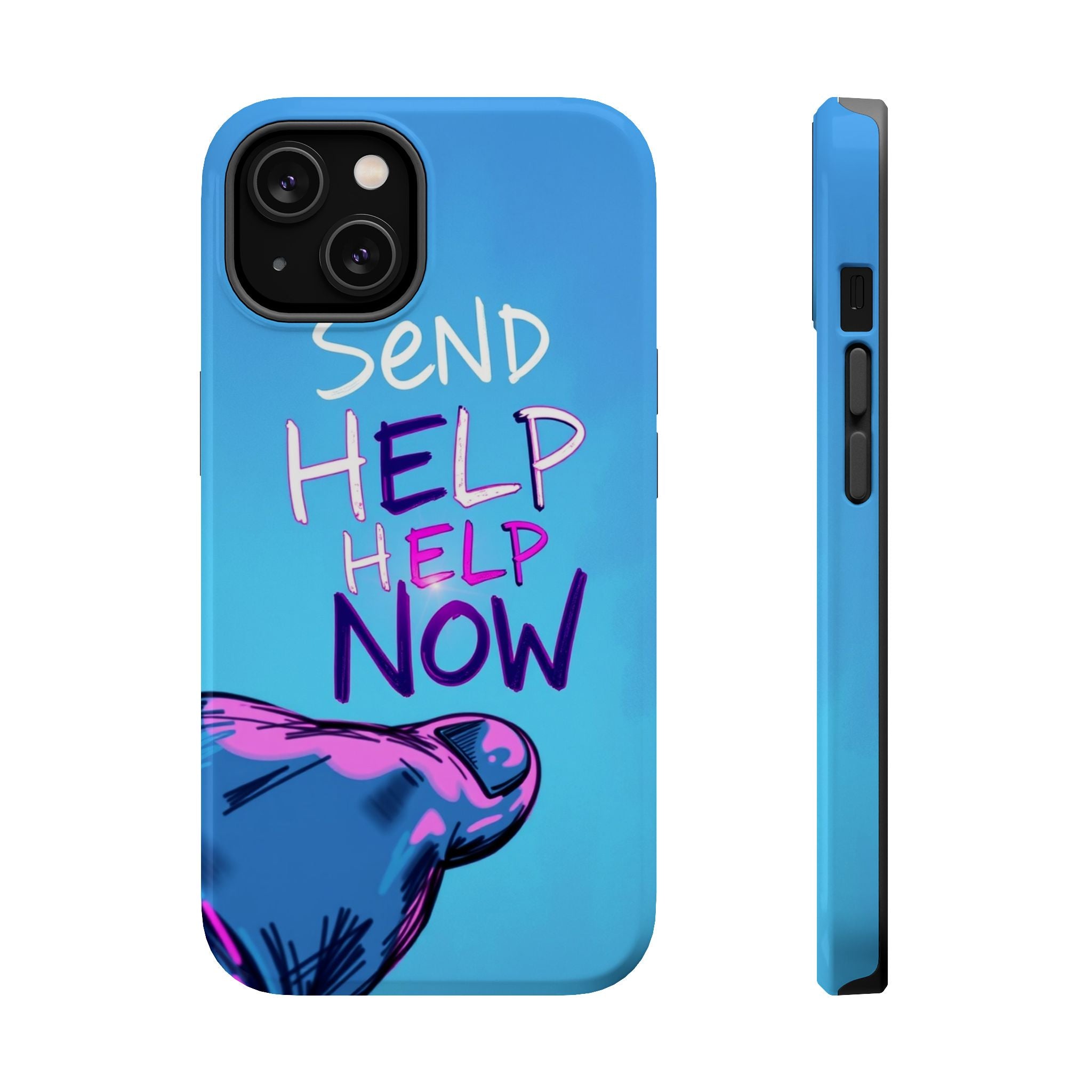 iPhone Radiant Send Help Now Design Slim Everyday Designer Case · iPhone Case