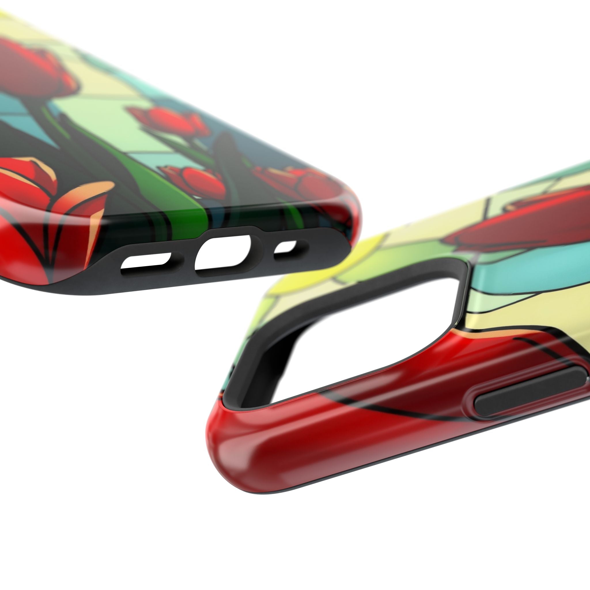 iPhone Tulip Row Stained Glass Slim Everyday Designer Case · iPhone Case