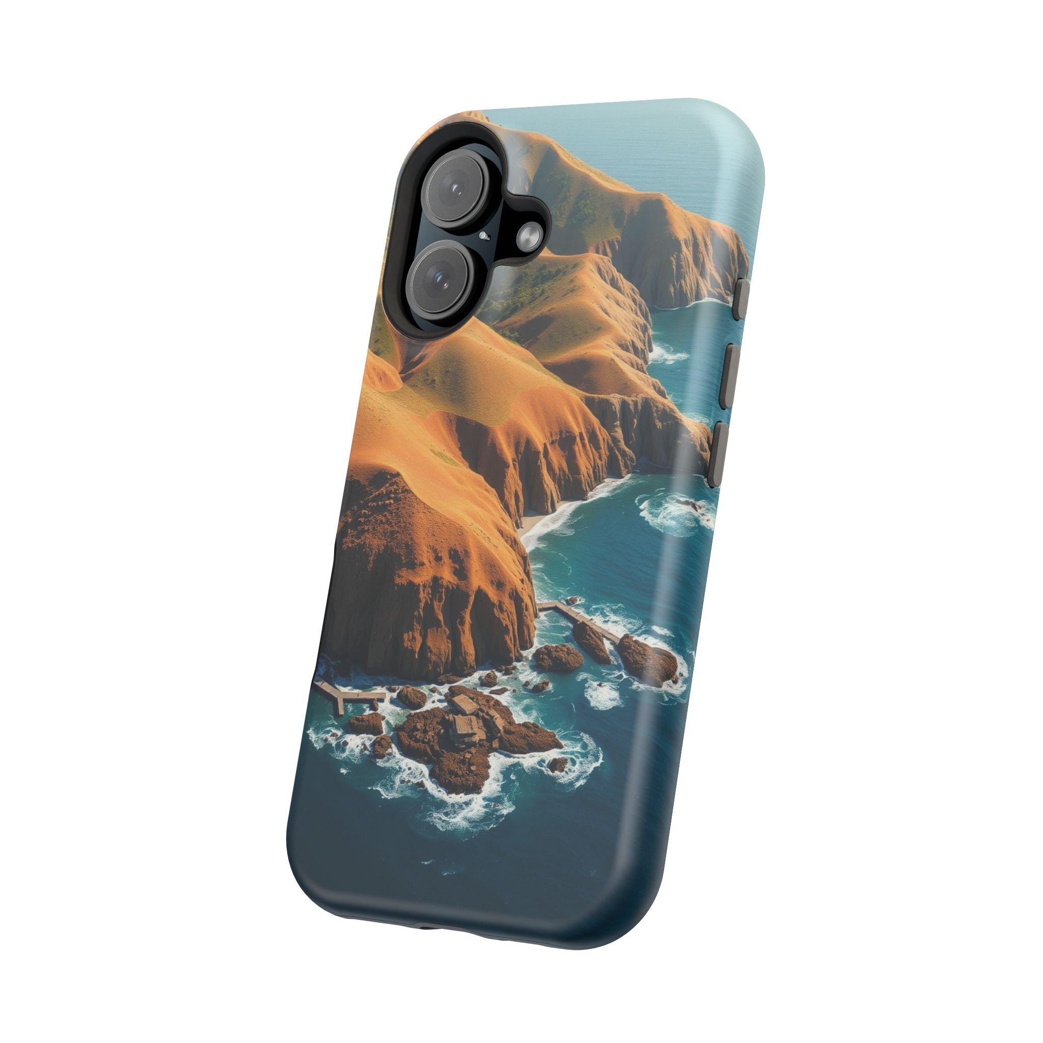 iPhone Mustard And Rust Hibiscus Coast Slim Everyday Designer Case · iPhone Case