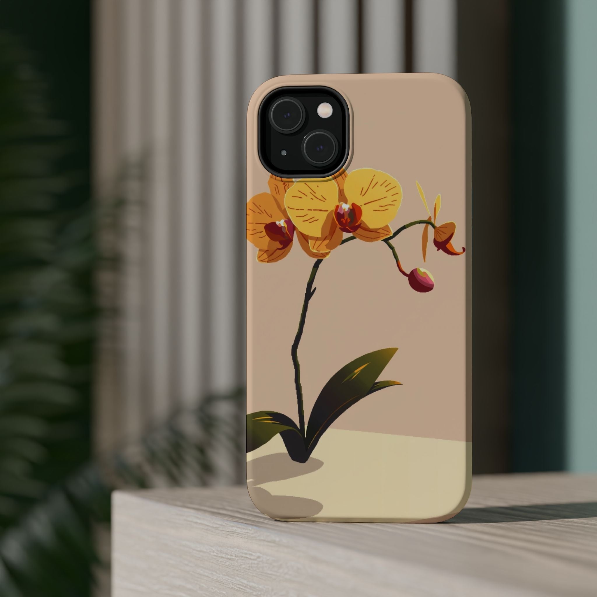 iPhone Orchid Study Pixel Art -Bit Bold Modern Everyday Snap Case · iPhone Case