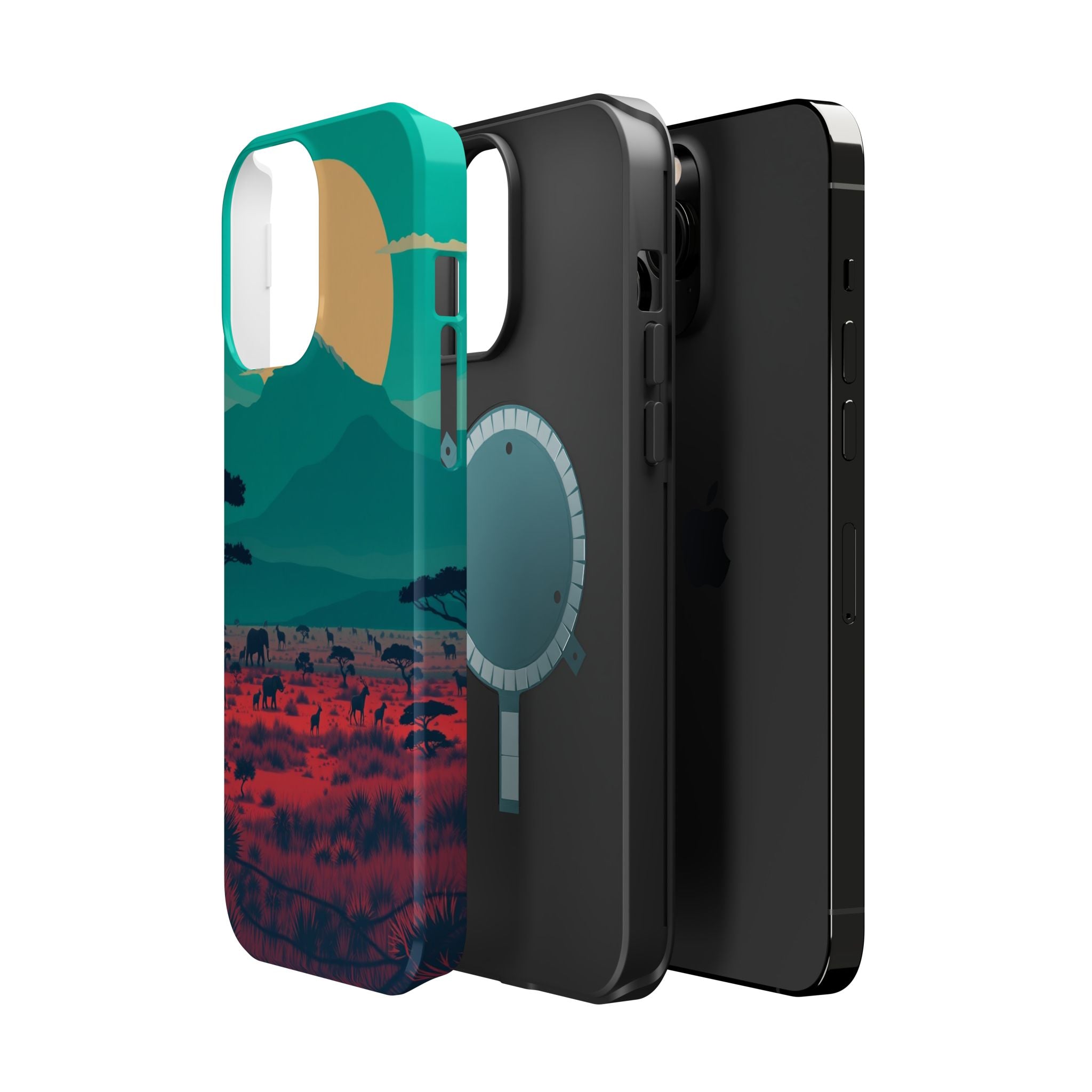 iPhone Savanna Horizon Vintage Retro Poster Slim iPhone Everyday · iPhone Case