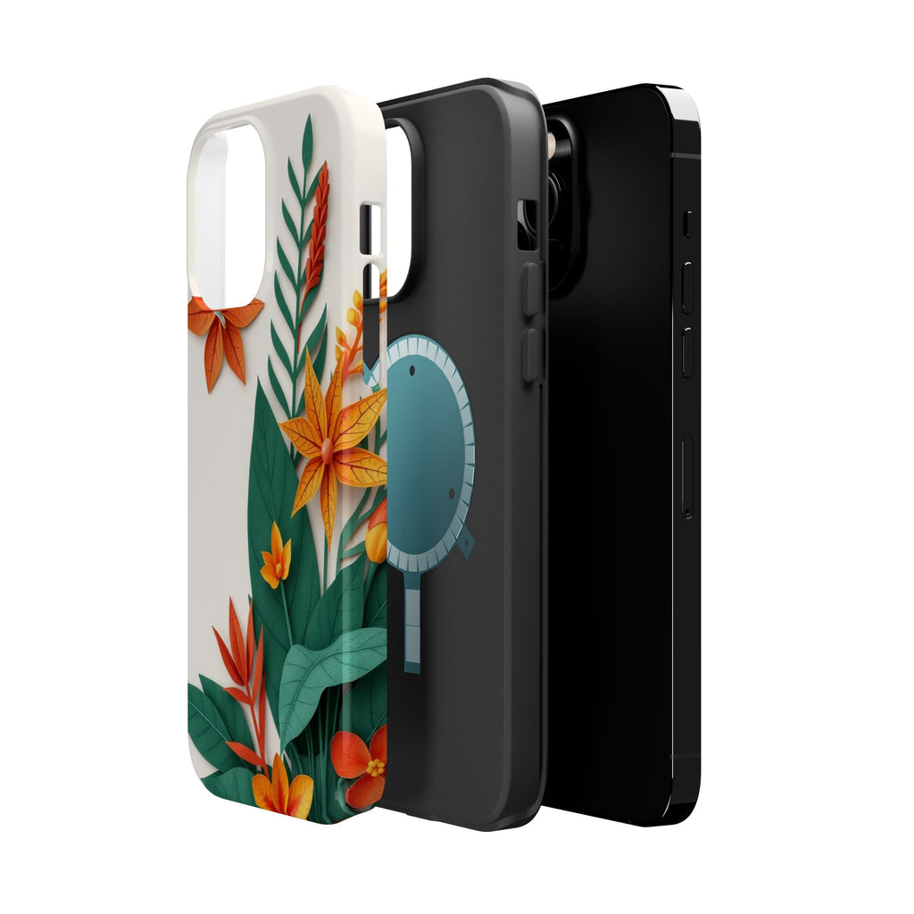 iPhone Jungle Floral Paper Cut Art Bold Modern Everyday Snap Case · iPhone Case