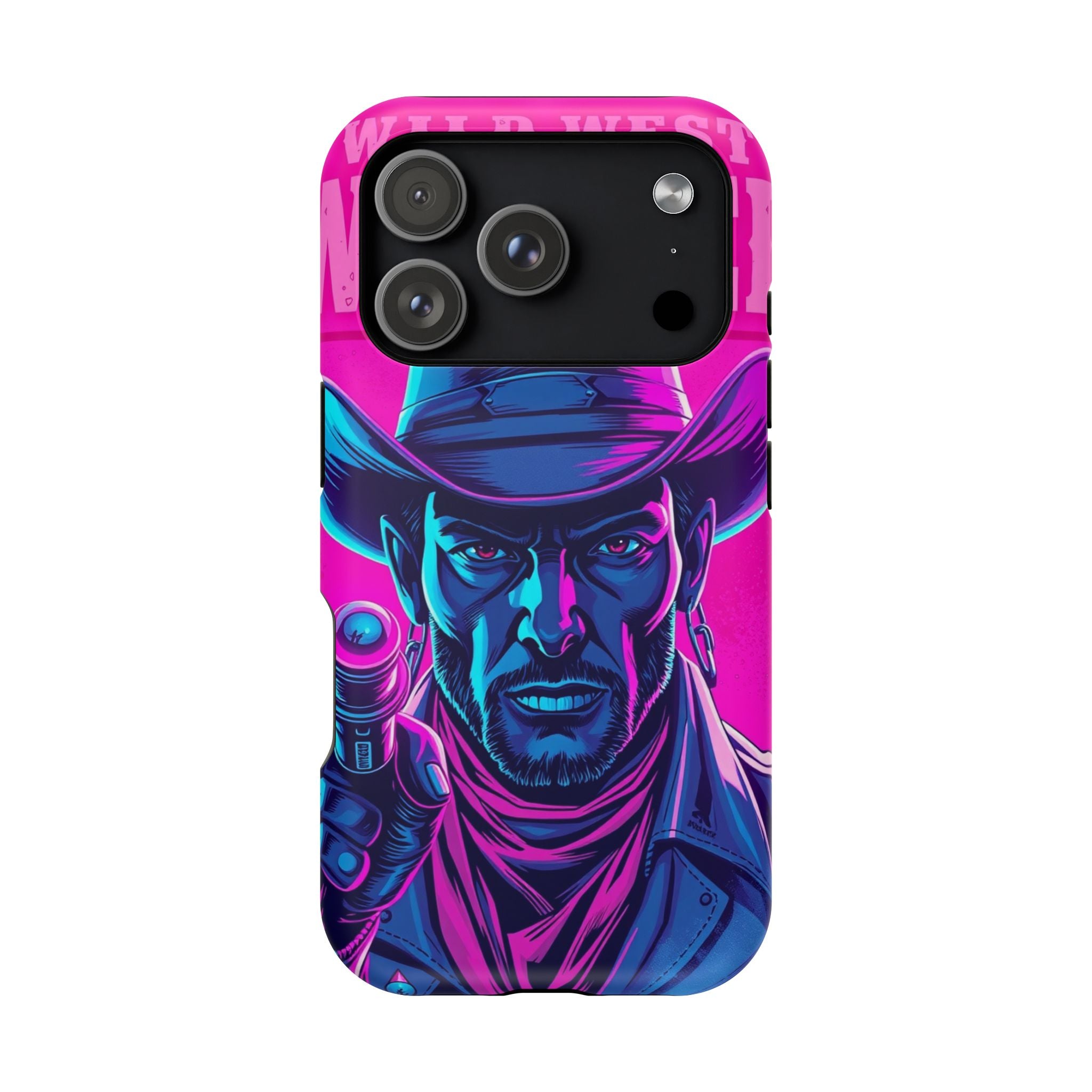 iPhone Wild West Wanted Neon Cyberpunk Slim Everyday Designer Case · iPhone Case