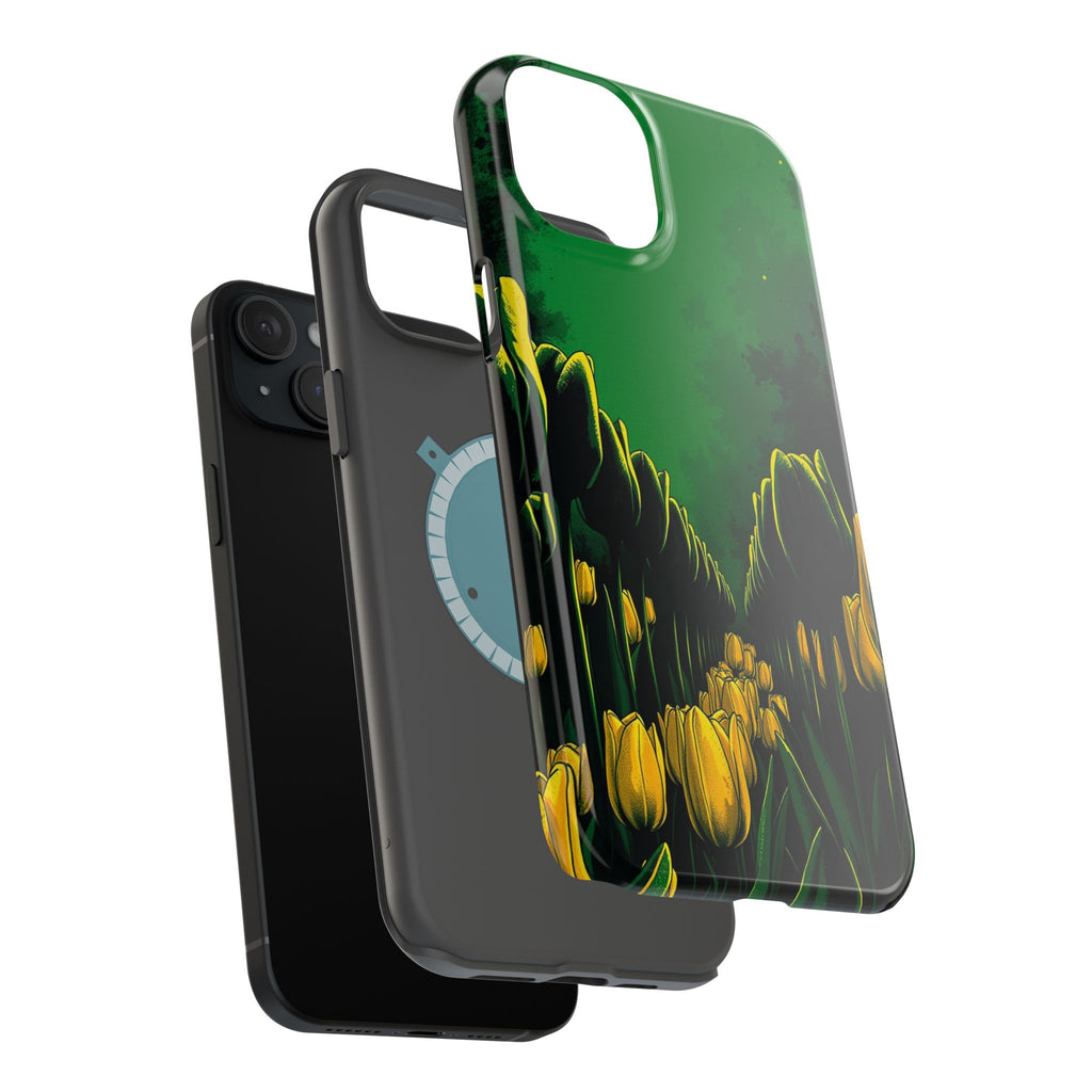 iPhone Tulip Row Emerald Green And Gold Slim Snap Case · iPhone Case