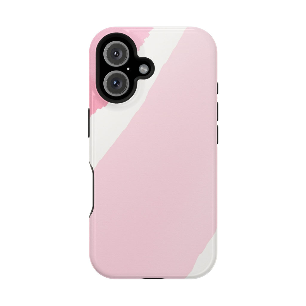 iPhone Rose Pink And Cream Calligraphic Stroke Soft iPhone Finish · iPhone Case