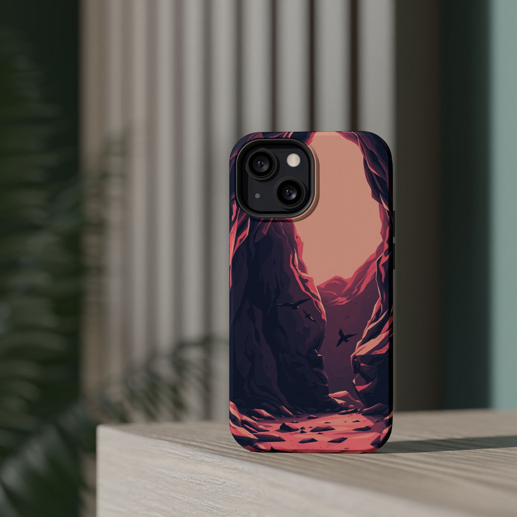 iPhone Rose Pink And Cream Dark Crystal Cave Slim Everyday Designer Case · iPhon