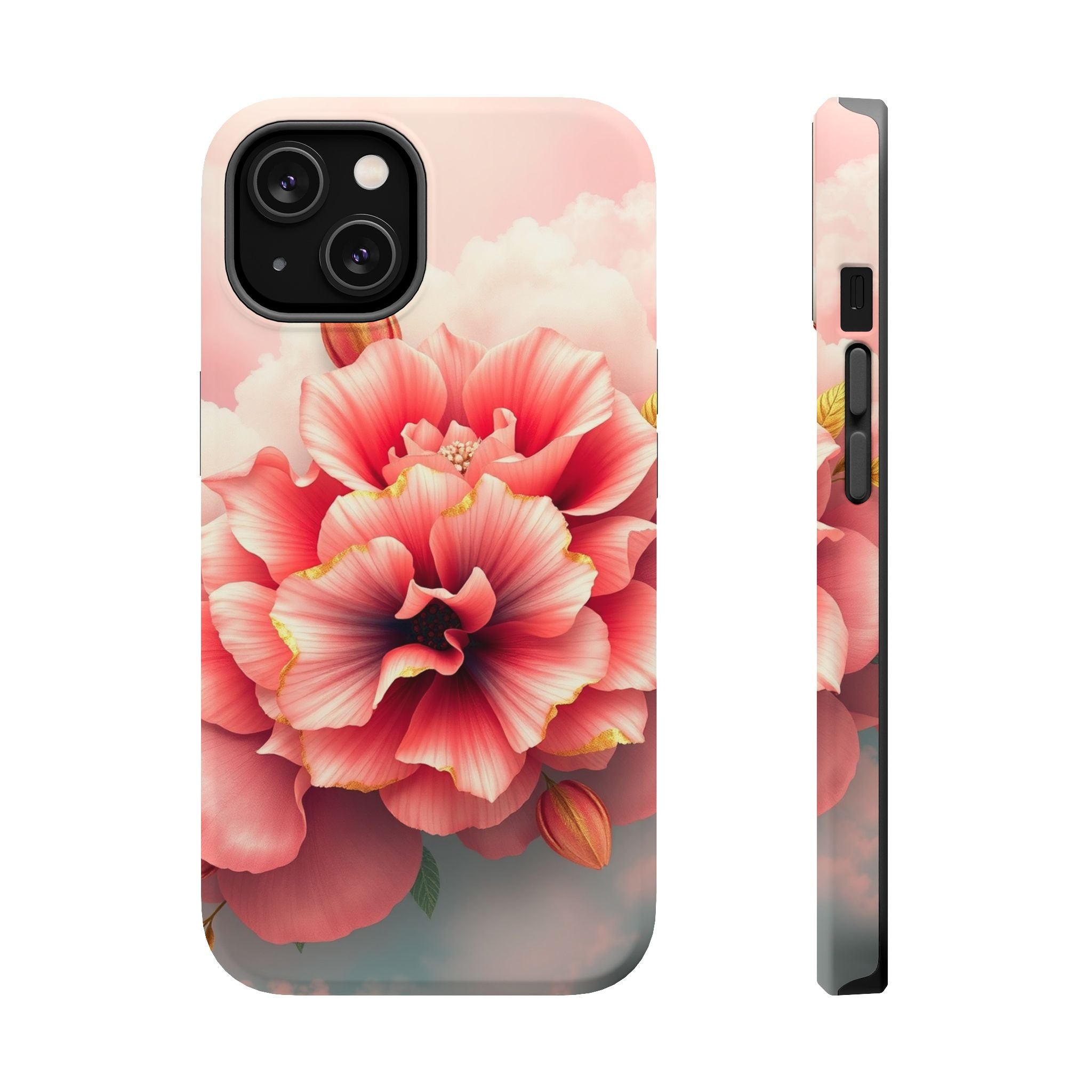 iPhone Pastel Floral Cloud Gold Foil Luxury Slim iPhone Everyday · iPhone Case