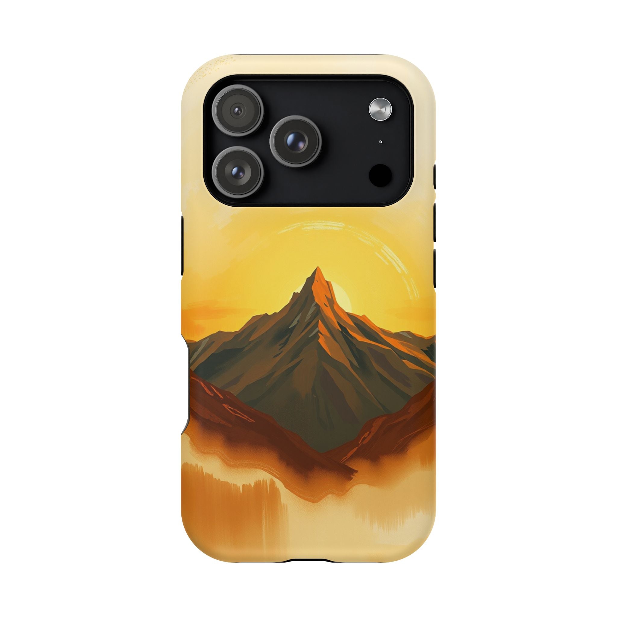 iPhone Mustard And Rust Mountain at Sunrise Slim iPhone Everyday · iPhone Case