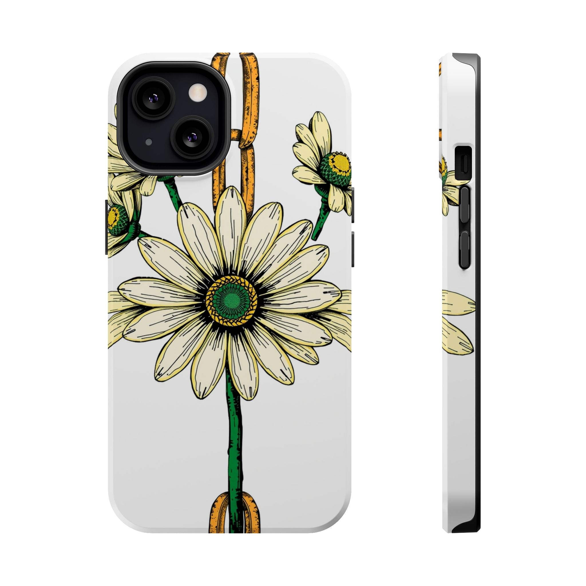 iPhone Daisy Chain Dark Gothic Ink Bold Modern Everyday Snap Case · iPhone Case