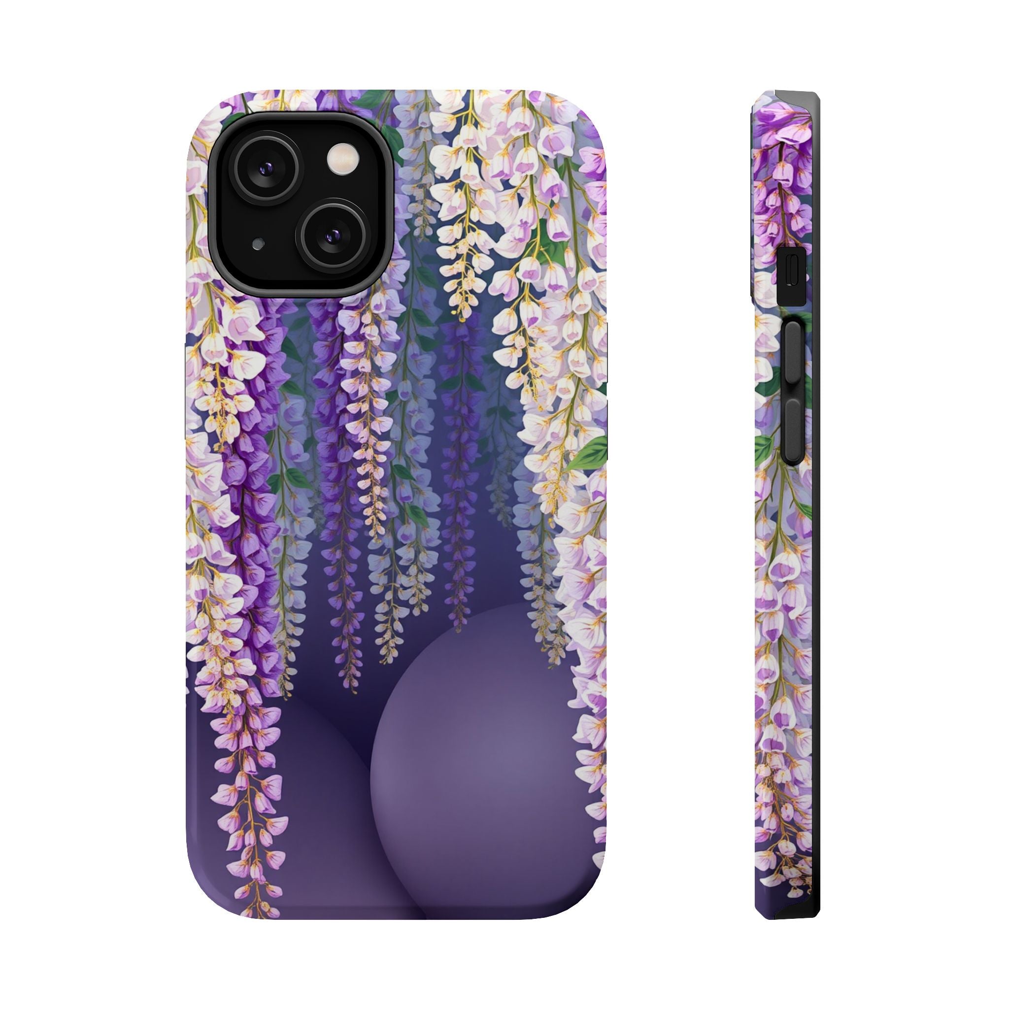 iPhone Mint And Blush Wisteria Cascade Slim Everyday Designer Case · iPhone Case