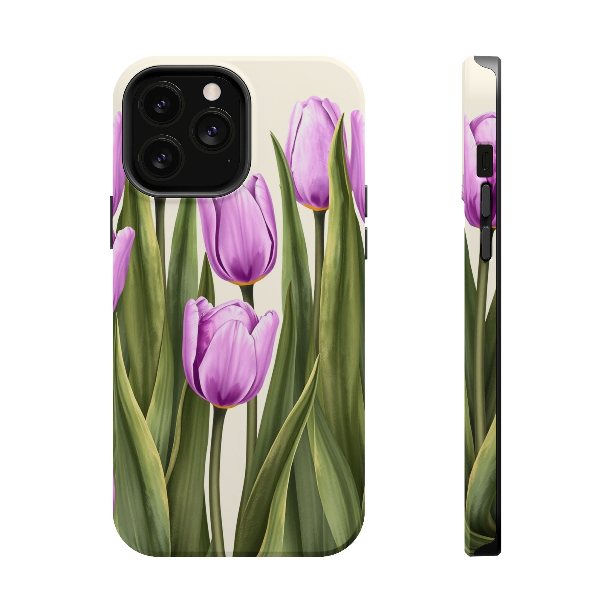 iPhone Tulip Row Electric Art 14 Bold Modern Everyday Snap Case · iPhone Case
