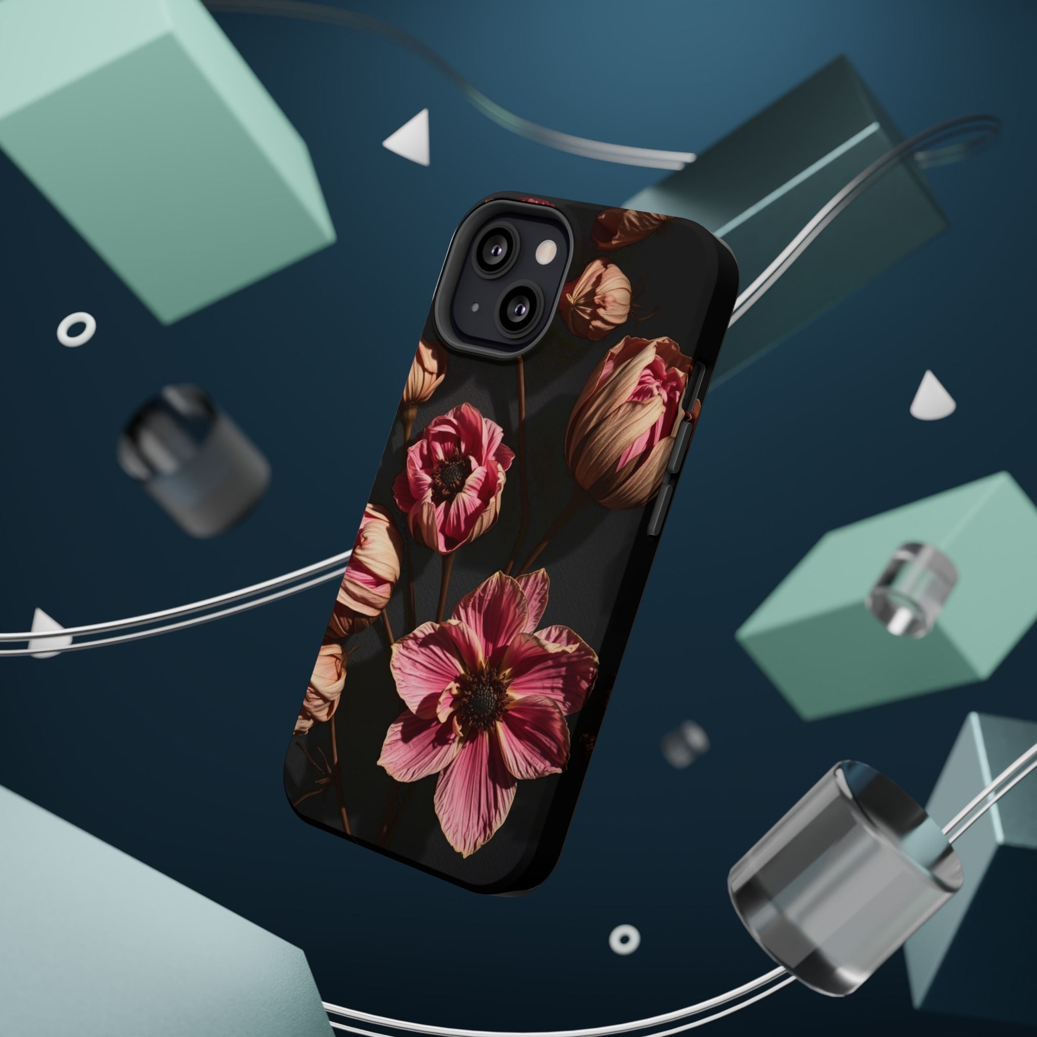 iPhone Dried Flower Flat Lay Electric Art Slim Snap Case · iPhone Case
