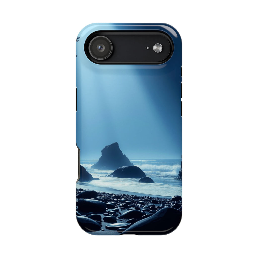iPhone Midnight Blue And Silver Pebble Beach Slim iPhone Everyday · iPhone Case