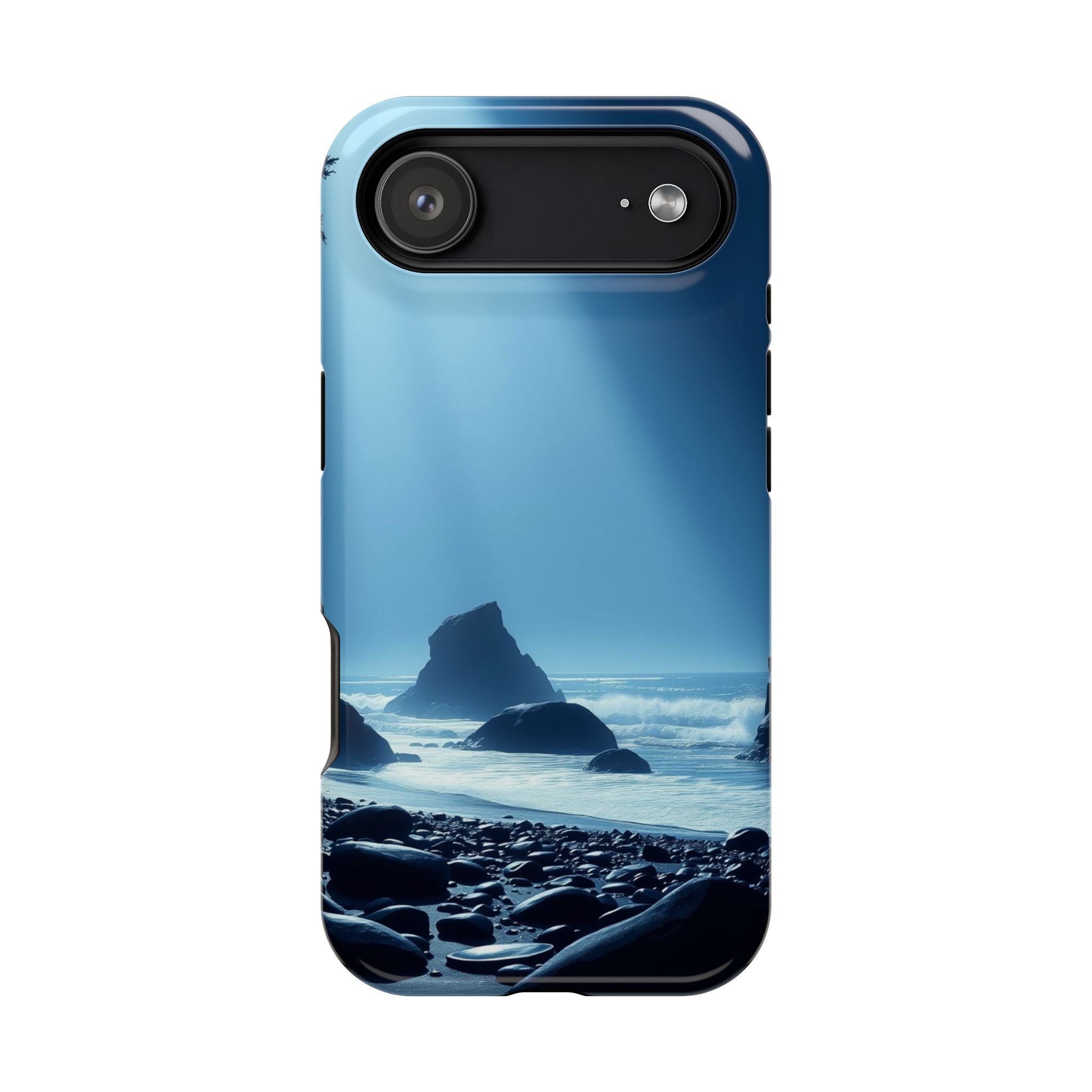 iPhone Midnight Blue And Silver Pebble Beach Slim iPhone Everyday · iPhone Case