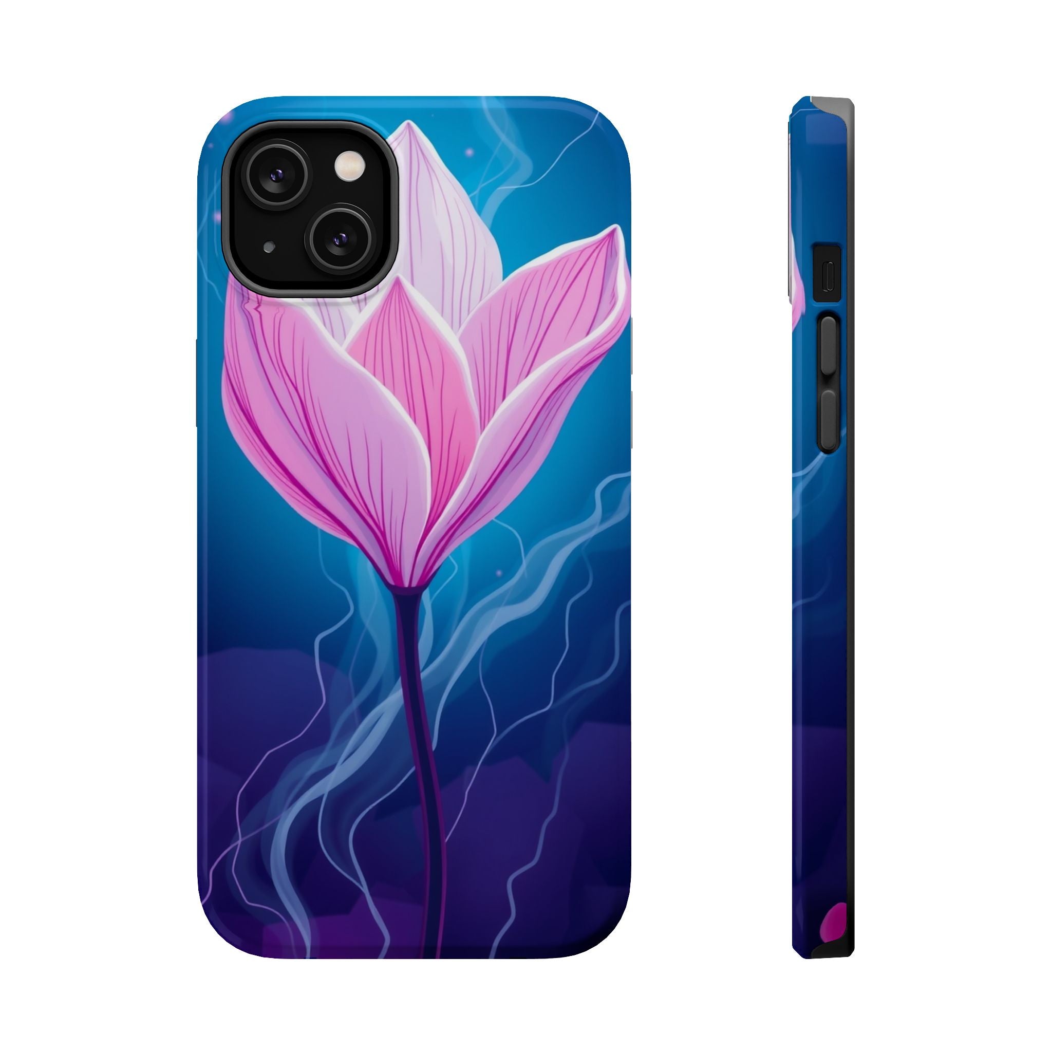 iPhone Cyan And Magenta Petal Storm Slim Everyday Designer Case · iPhone Case