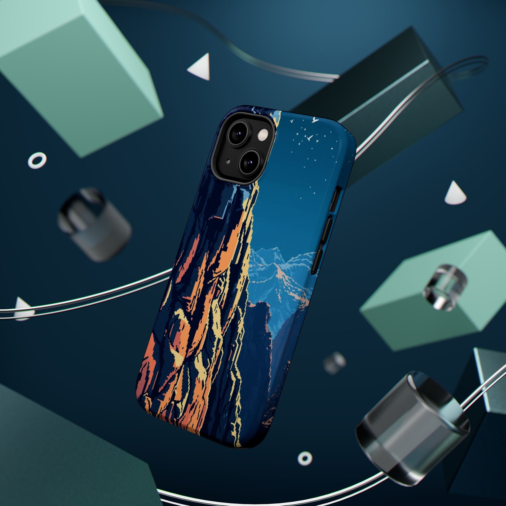 iPhone Midnight Blue And Silver Canyon Wall Slim iPhone Everyday · iPhone Case