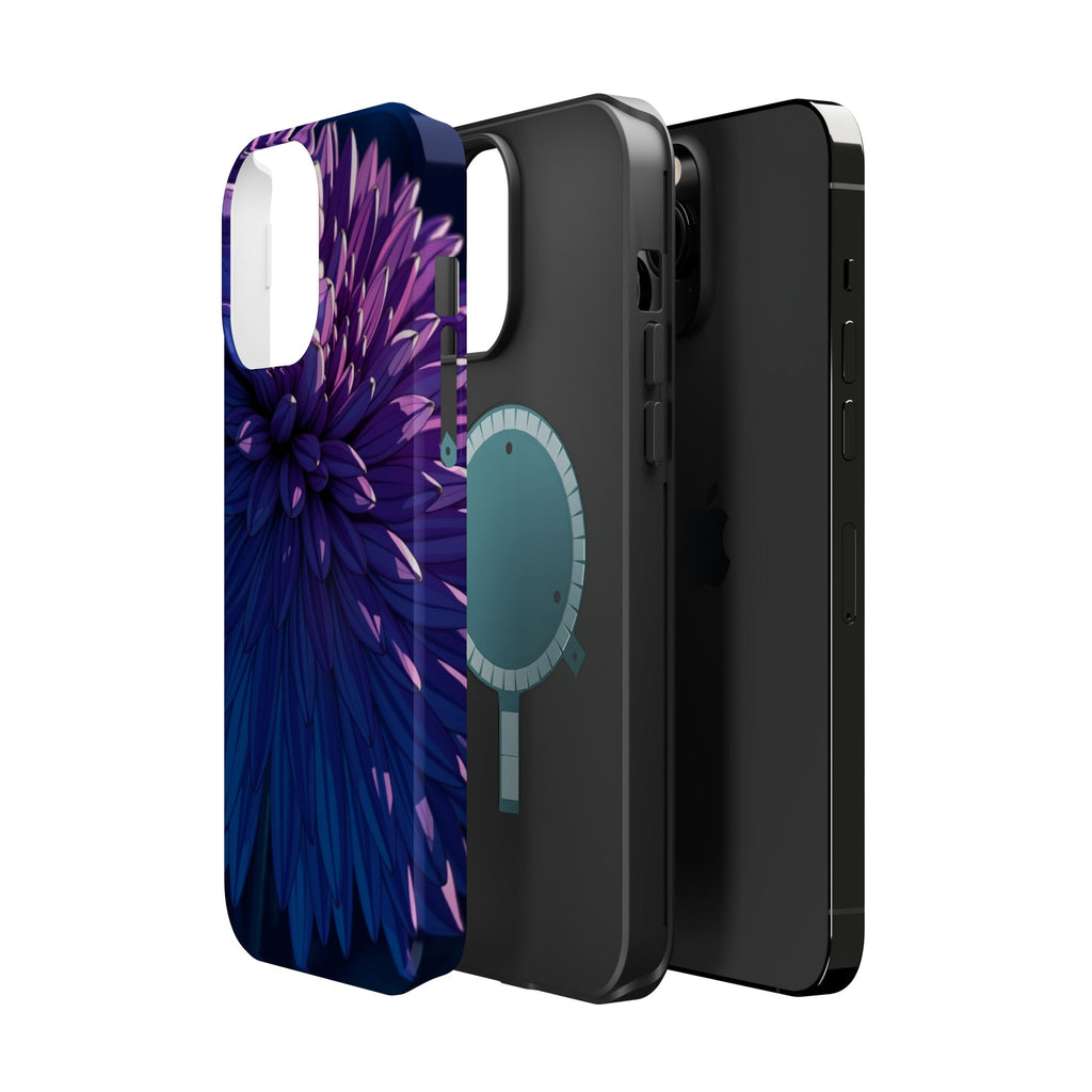 iPhone Indigo And Violet Chrysanthemum Classic Soft iPhone Finish · iPhone Case