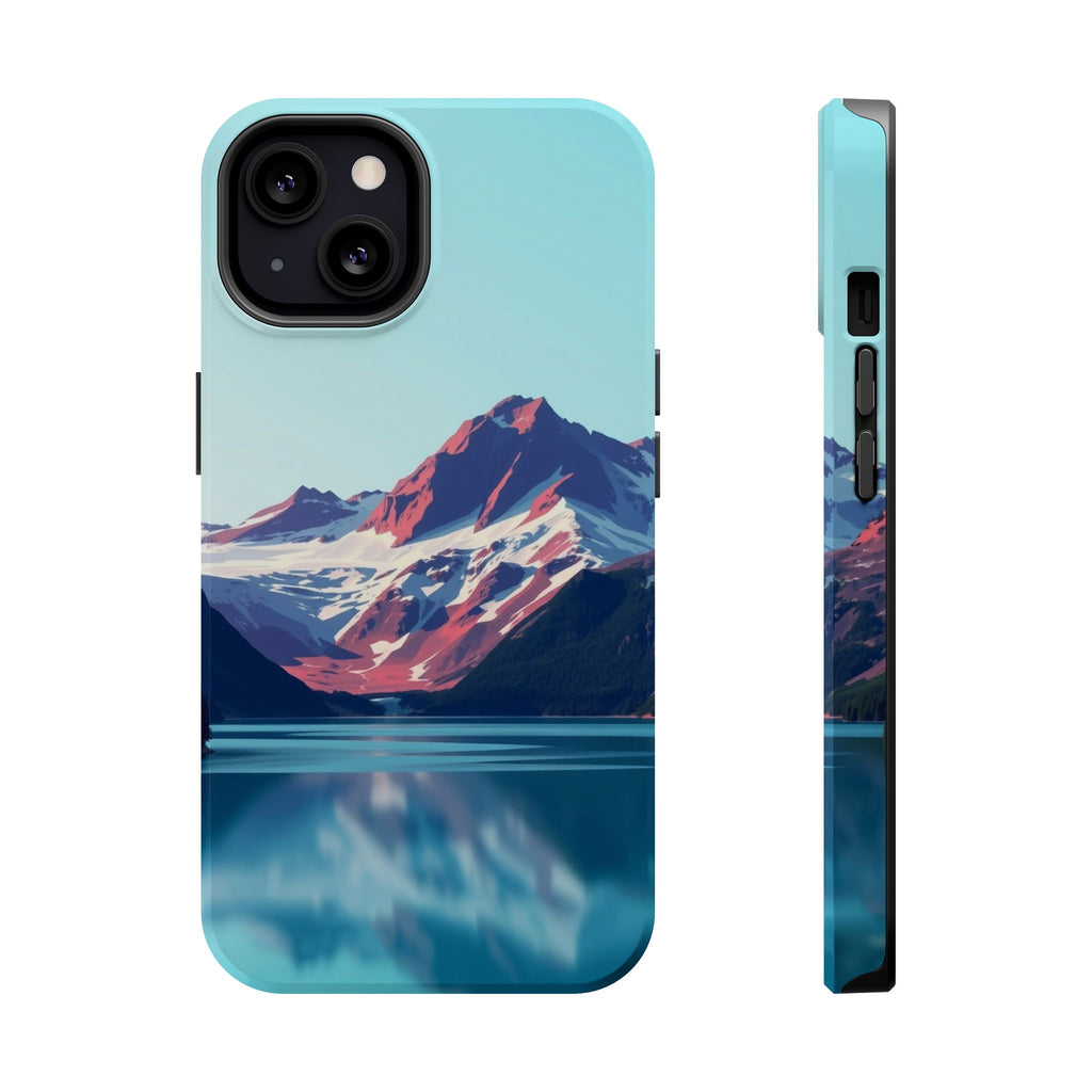 iPhone Cyan And Magenta Glacier Lake Slim Everyday Designer Case · iPhone Case