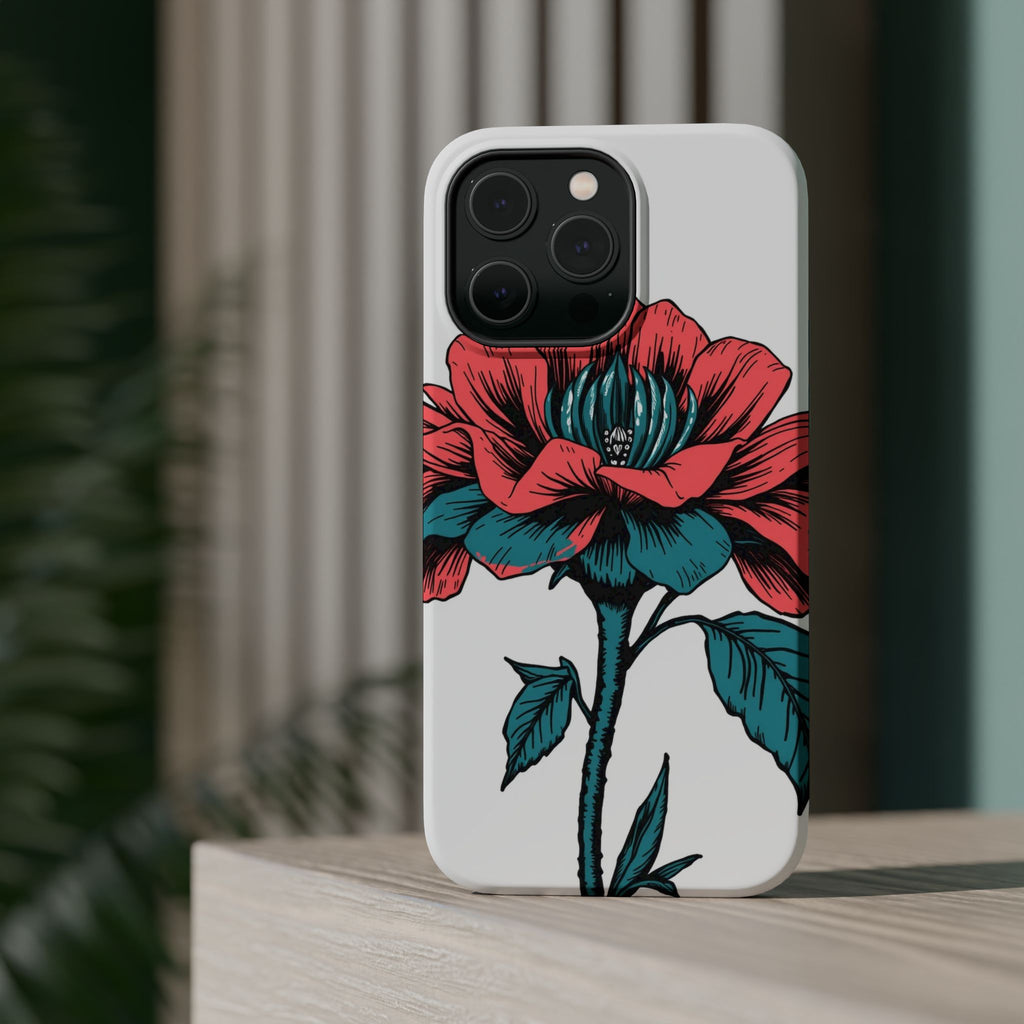 iPhone Garden Party Bloom Dark Gothic Ink Slim Snap Case · iPhone Case