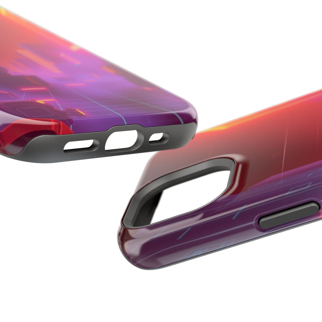 iPhone Dreamy 80s Grid Synthwave Design Slim Everyday Designer Case · iPhone Cas
