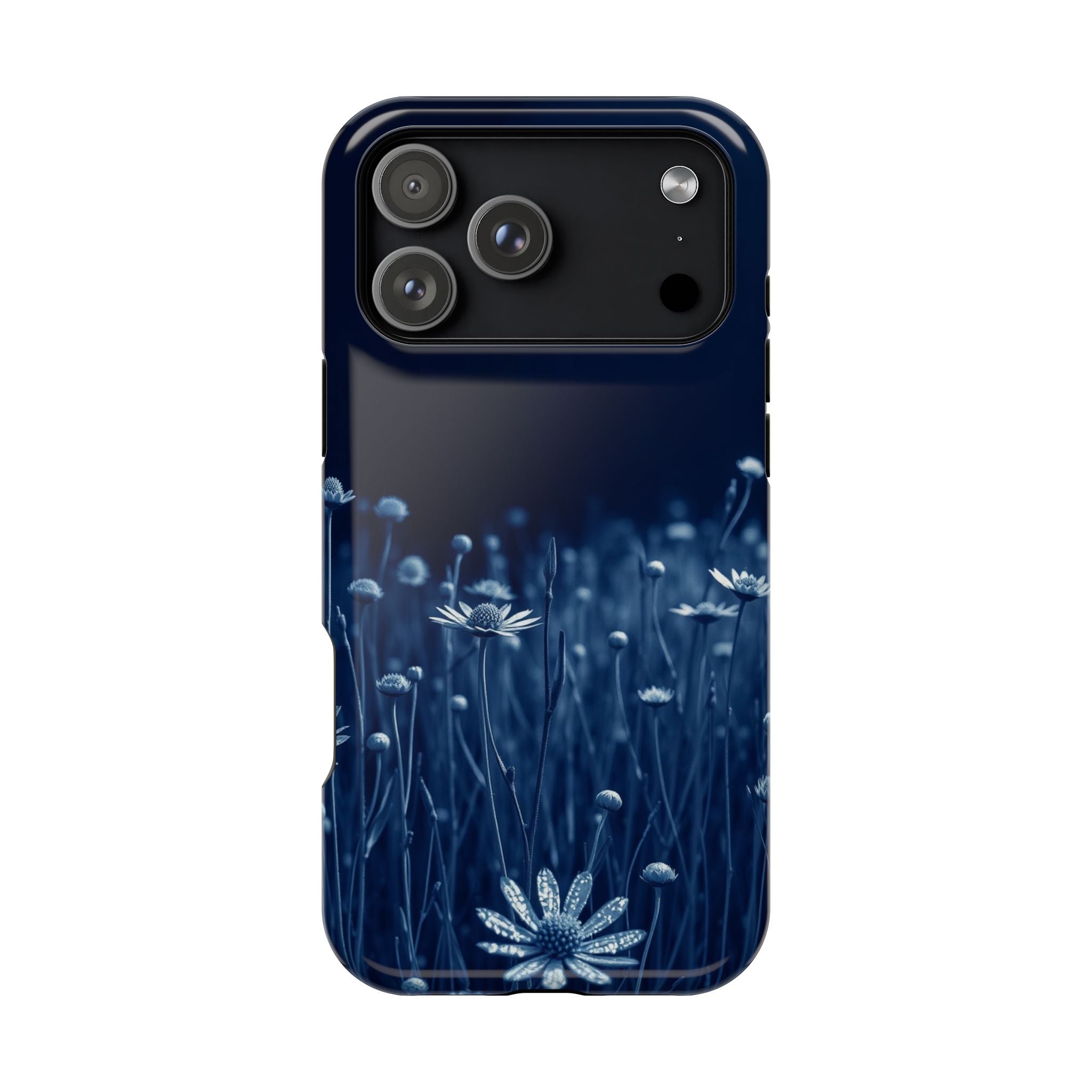 iPhone Midnight Blue And Silver Wildflower Field Clean iPhone Minimal · iPhone C