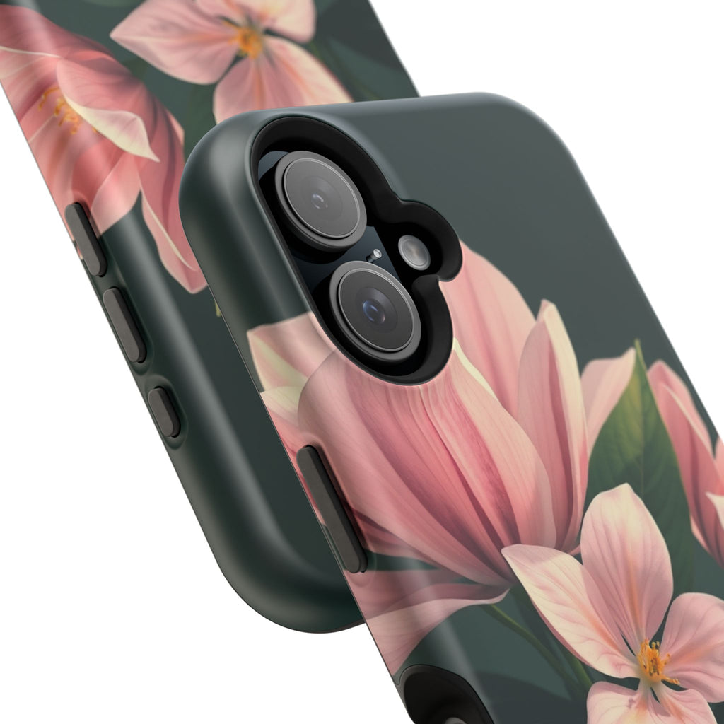 iPhone Mint And Blush Bloom Leaf Bold Modern Everyday Snap Case · iPhone Case