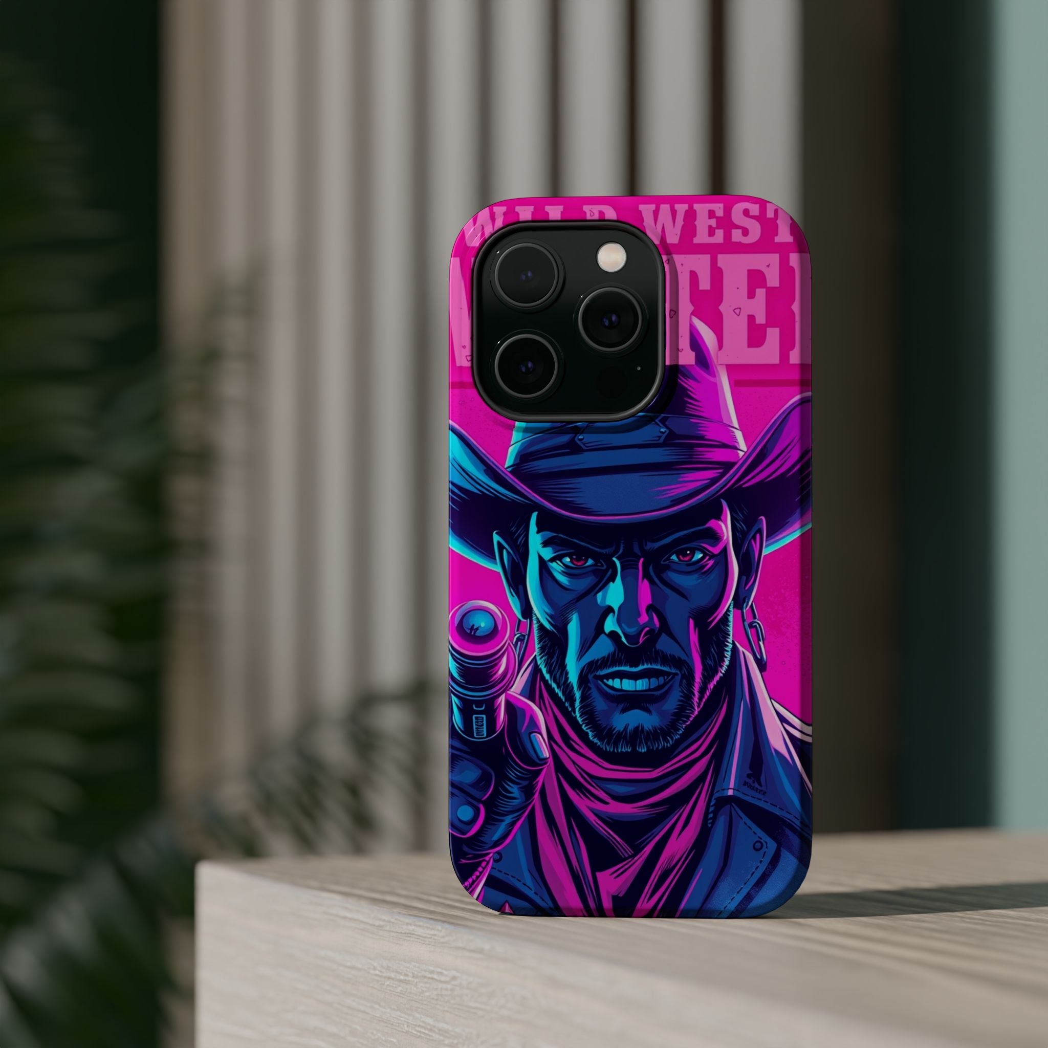 iPhone Wild West Wanted Neon Cyberpunk Slim Everyday Designer Case · iPhone Case