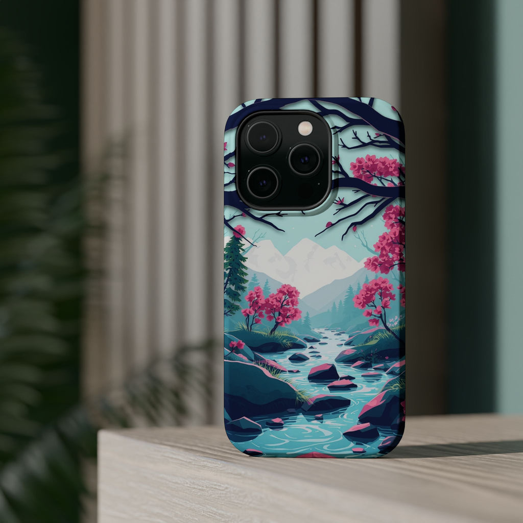 iPhone Cyan And Magenta Spring Creek Slim Everyday Designer Case · iPhone Case