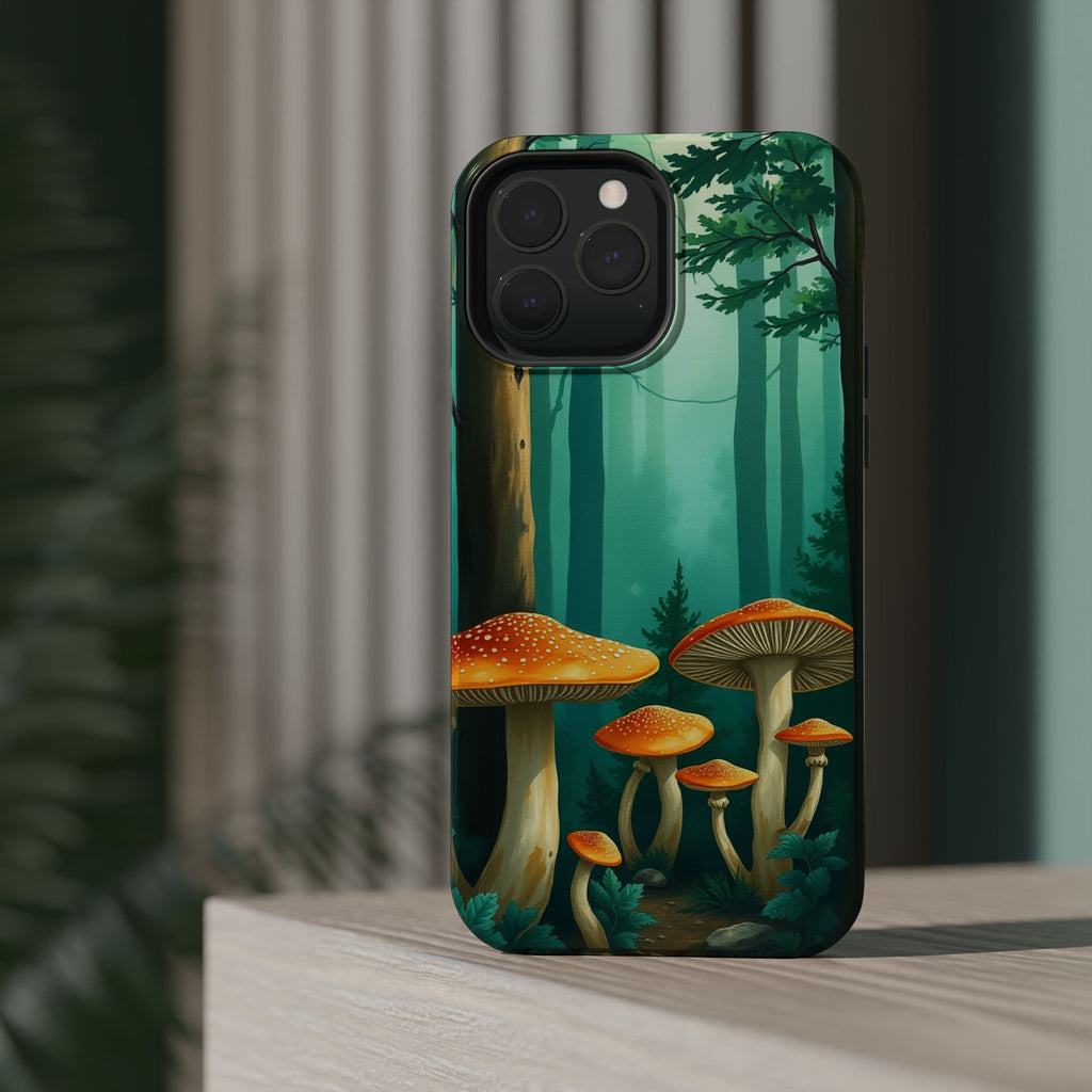 iPhone Mushroom Forest Oil Painting Impressionist iPhone Clean Minimal · iPhone