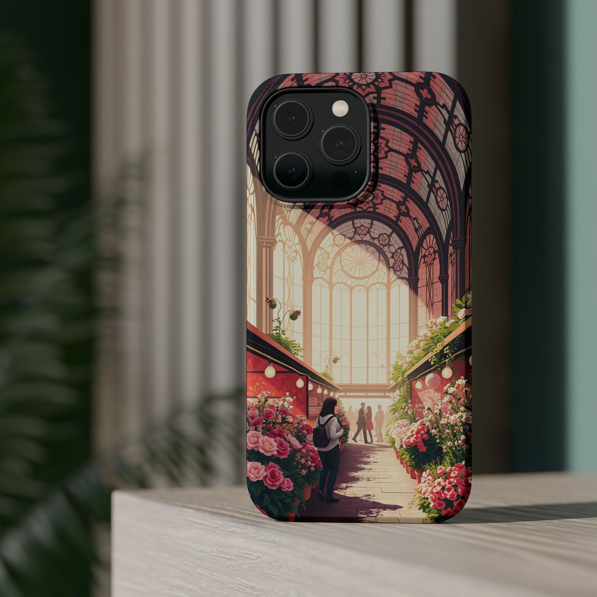 iPhone Flower Market Stained Glass Bold Modern Everyday Snap Case · iPhone Case