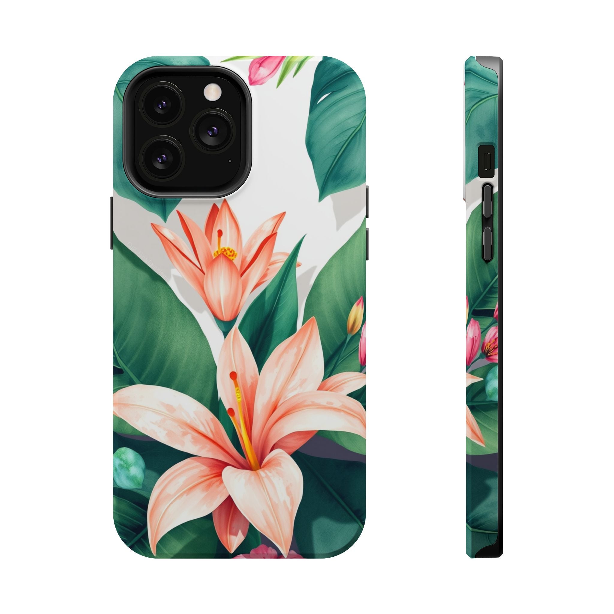 iPhone Tropical Bloom Sage And Ivory Slim Snap Case Gal · iPhone Case
