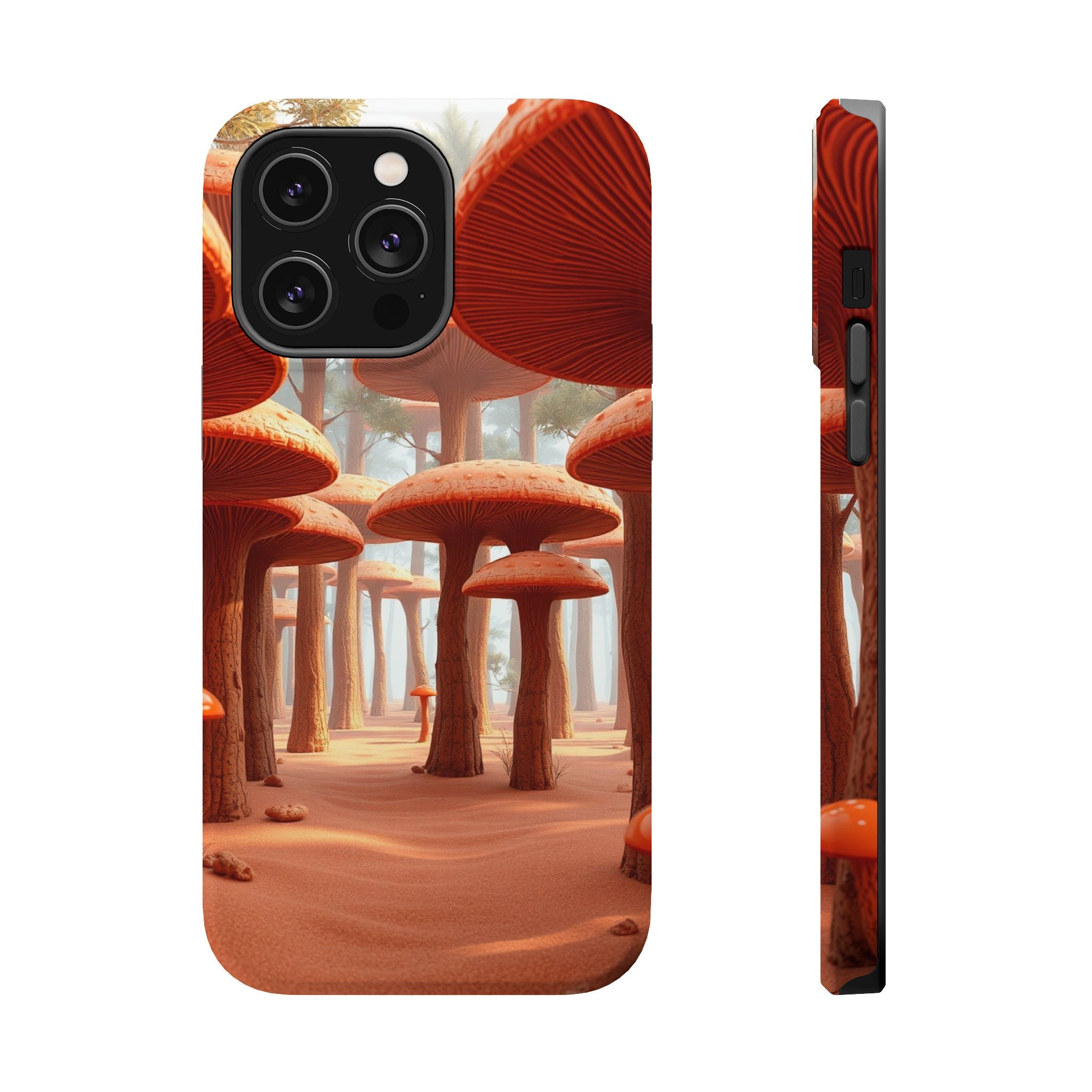 iPhone Mushroom Forest 3D Digital Bold Modern Everyday Snap Case · iPhone Case