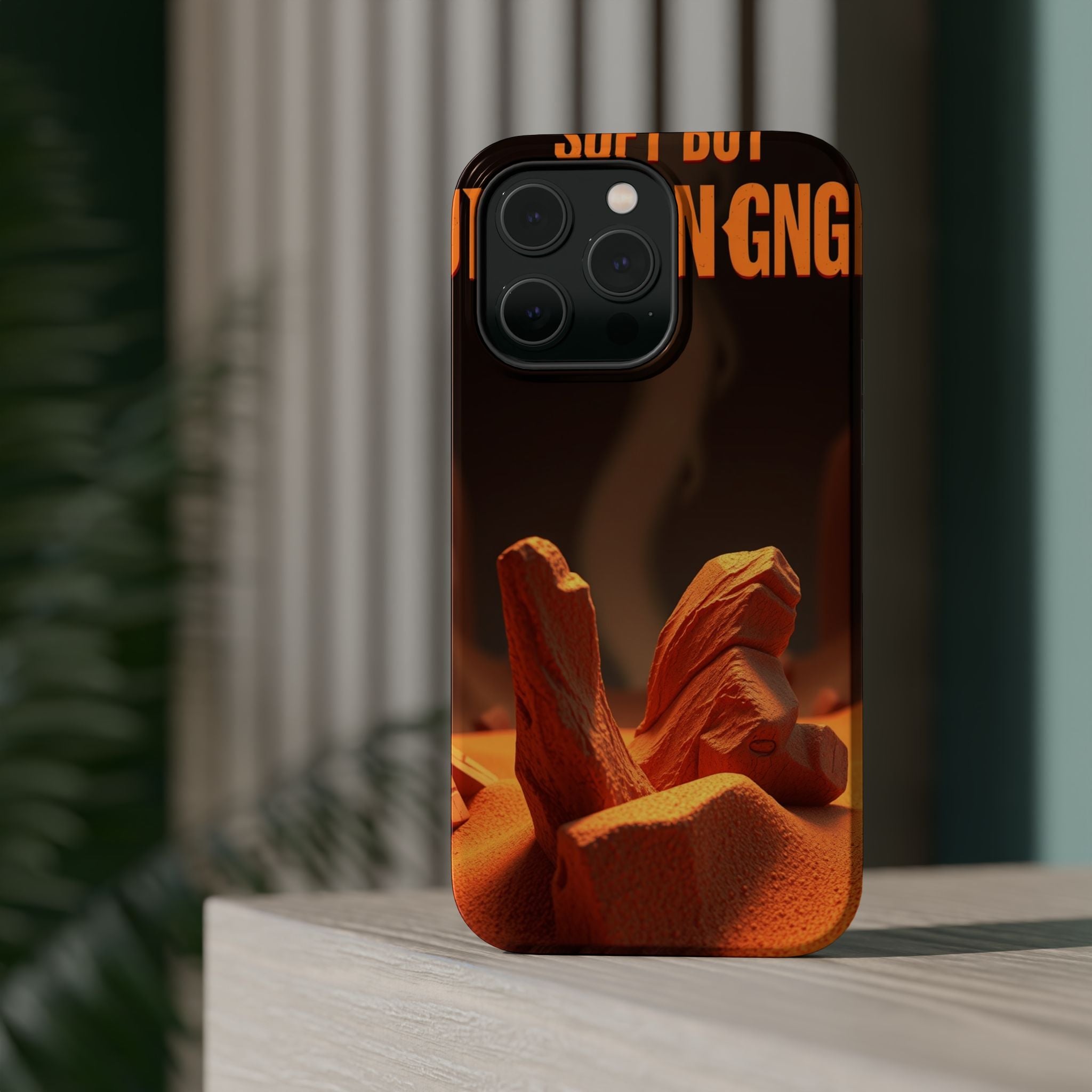 iPhone Earthy Soft but Unhinged Design Slim Everyday Designer Case · iPhone Case
