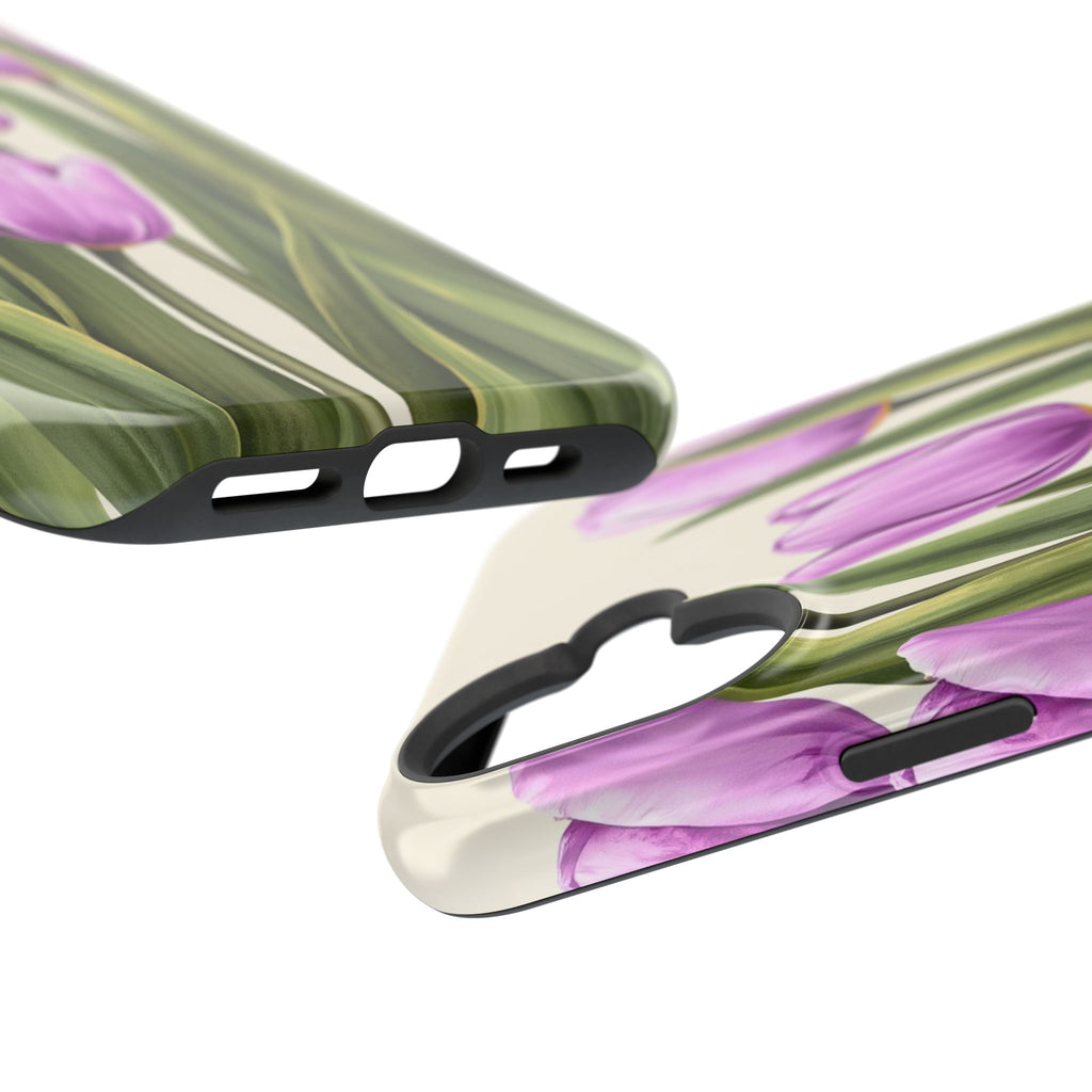 iPhone Tulip Row Electric Art 14 Bold Modern Everyday Snap Case · iPhone Case