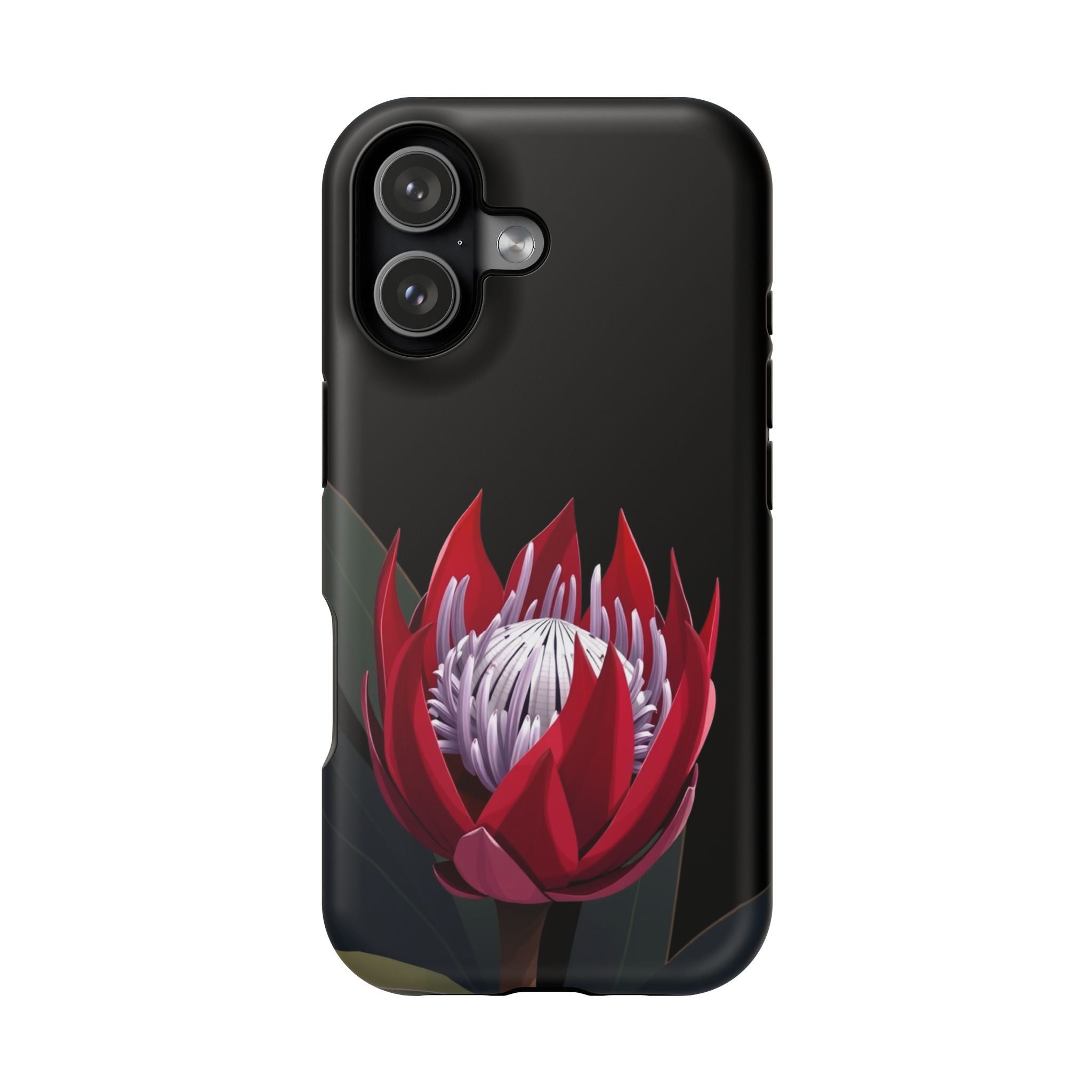 iPhone Black And Crimson Protea Bold Slim Everyday Designer Case · iPhone Case