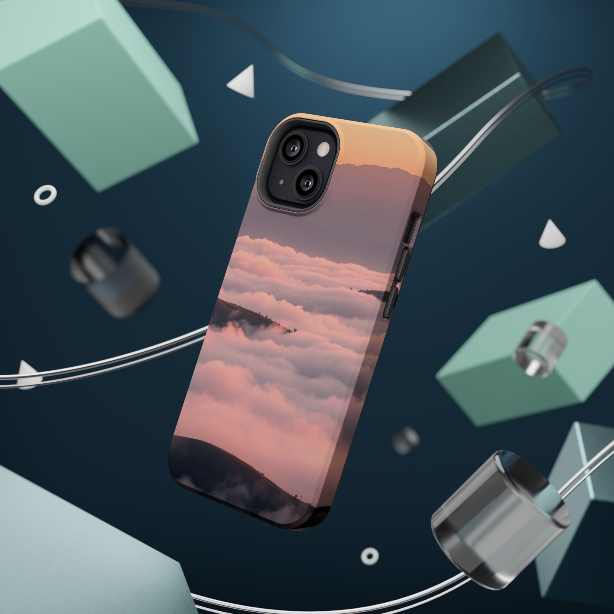 iPhone Fog Rolling Over Hills Grunge Distressed Soft iPhone Finish · iPhone Case