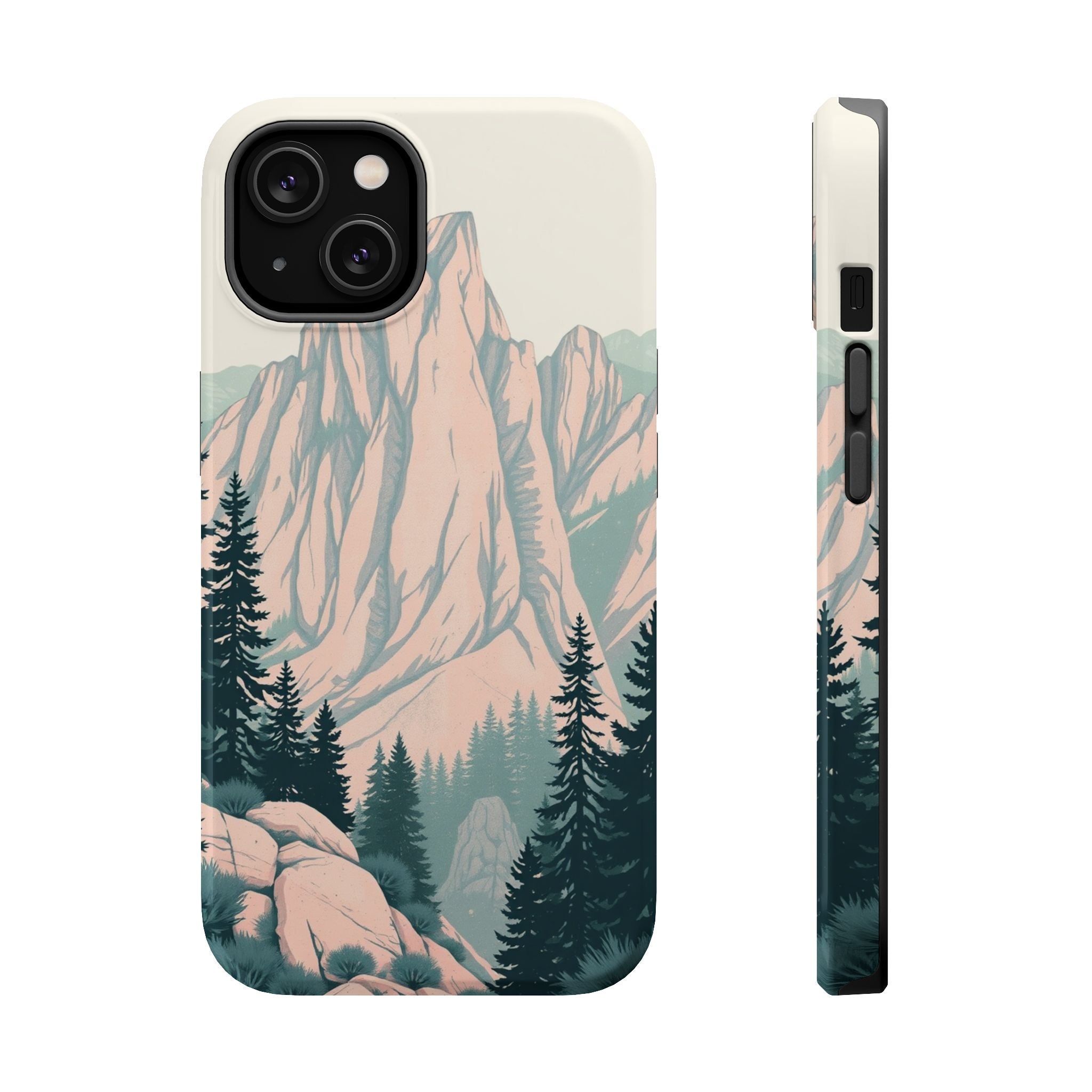 iPhone Serene Pine Ridge Design 15 Bold Modern Everyday Snap Case · iPhone Case
