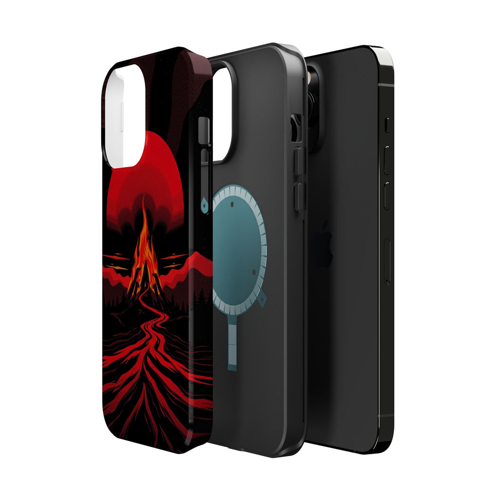 iPhone Black And Crimson Wildfire Glow Slim Everyday Designer Case · iPhone Case
