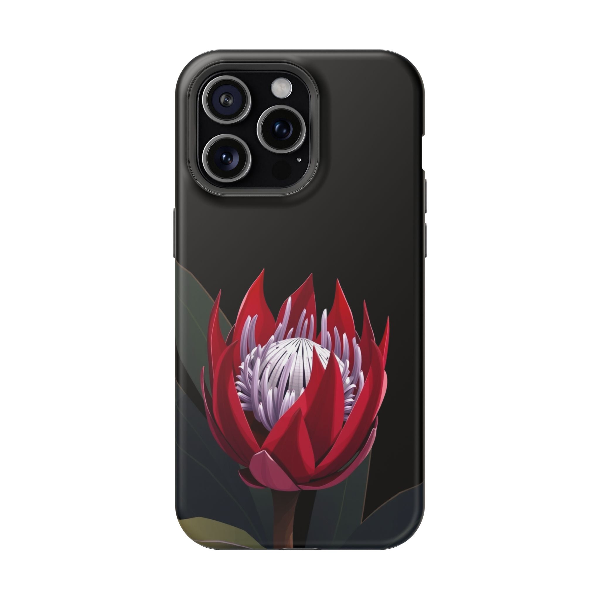 iPhone Black And Crimson Protea Bold Slim Everyday Designer Case · iPhone Case