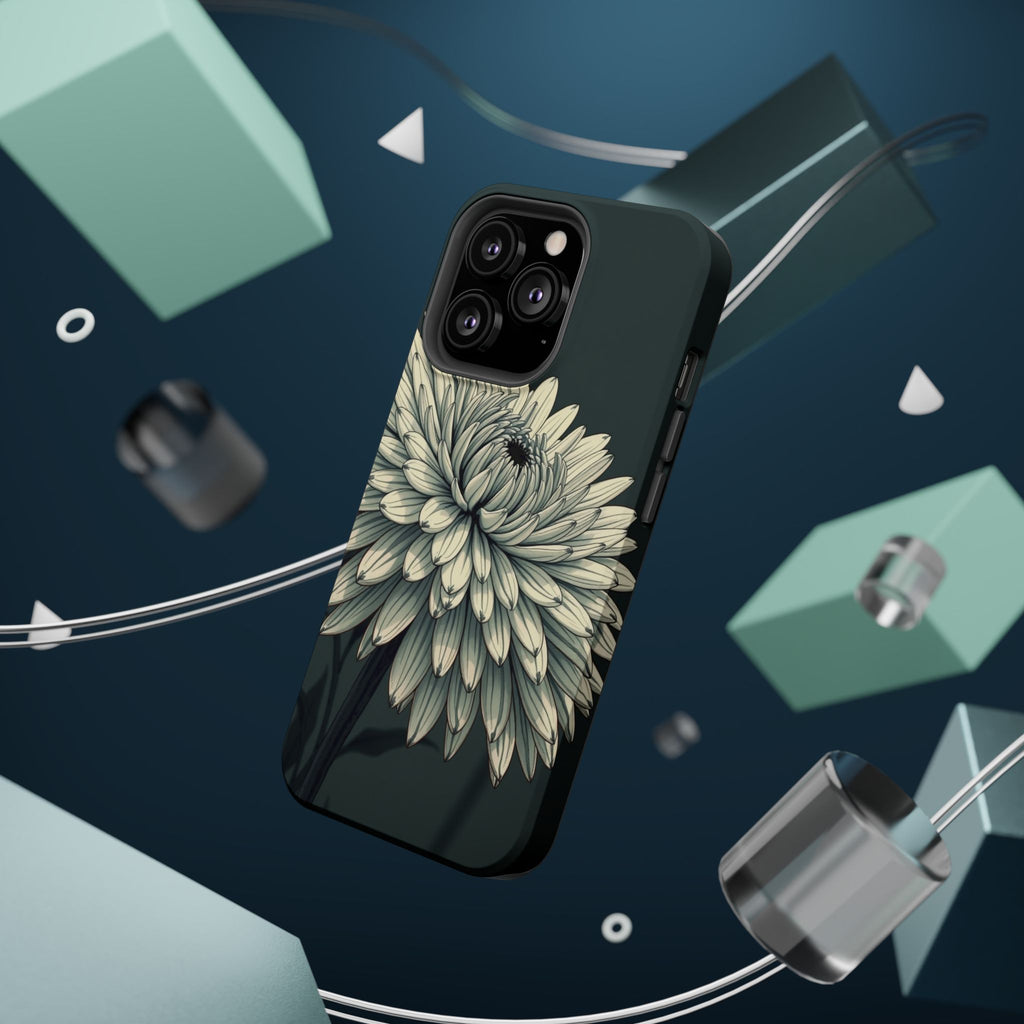 iPhone Chrysanthemum Classic Dark Gothic Ink Carry Case Slim Snap Case · iPhone