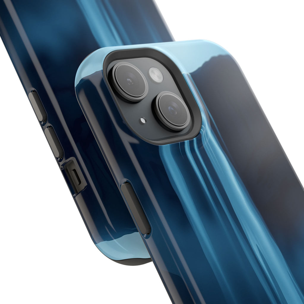 iPhone Midnight Blue And Silver Waterfall Mist Soft iPhone Finish · iPhone Case