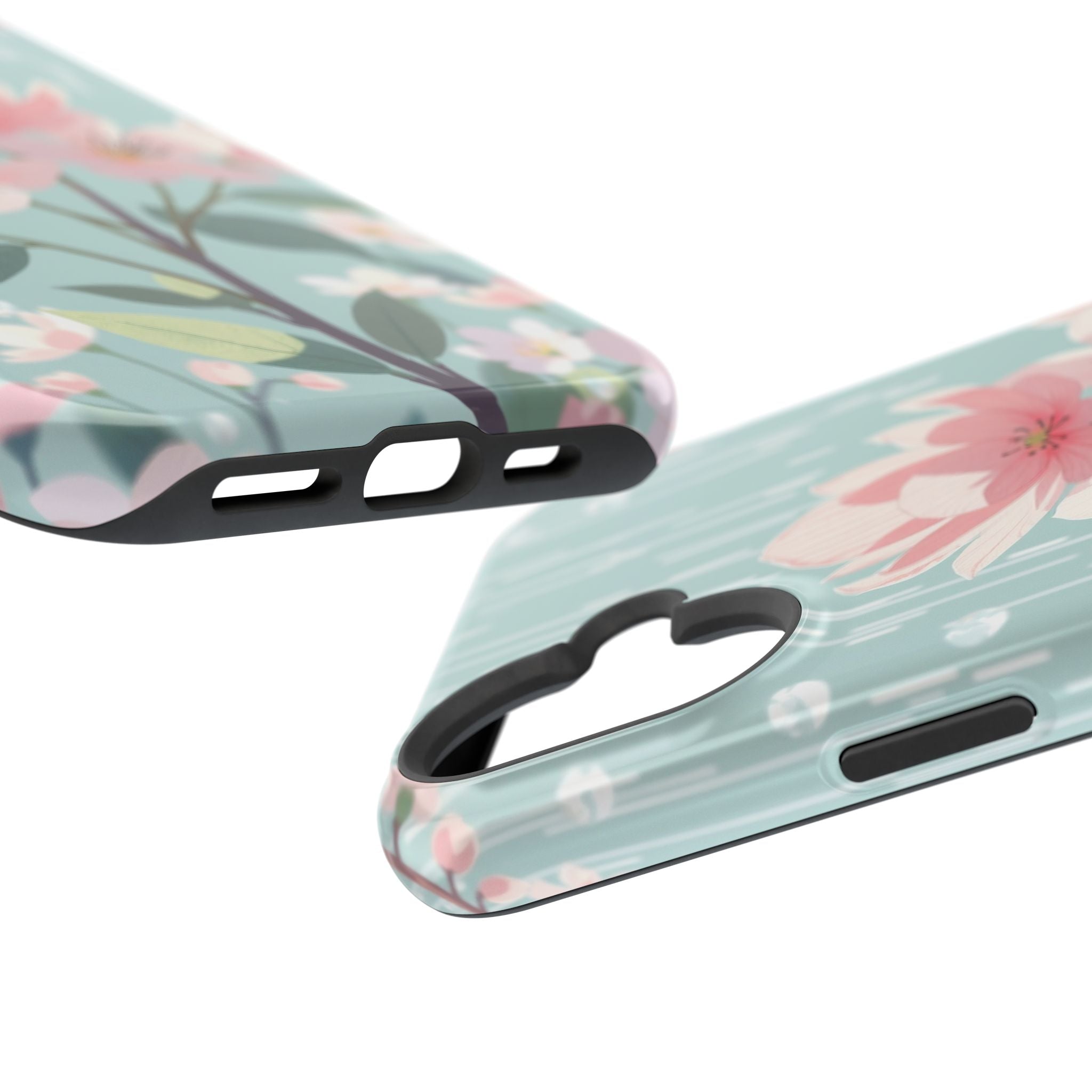iPhone Mint And Blush Spring Shower Bloom Slim iPhone Everyday Designer · iPhone