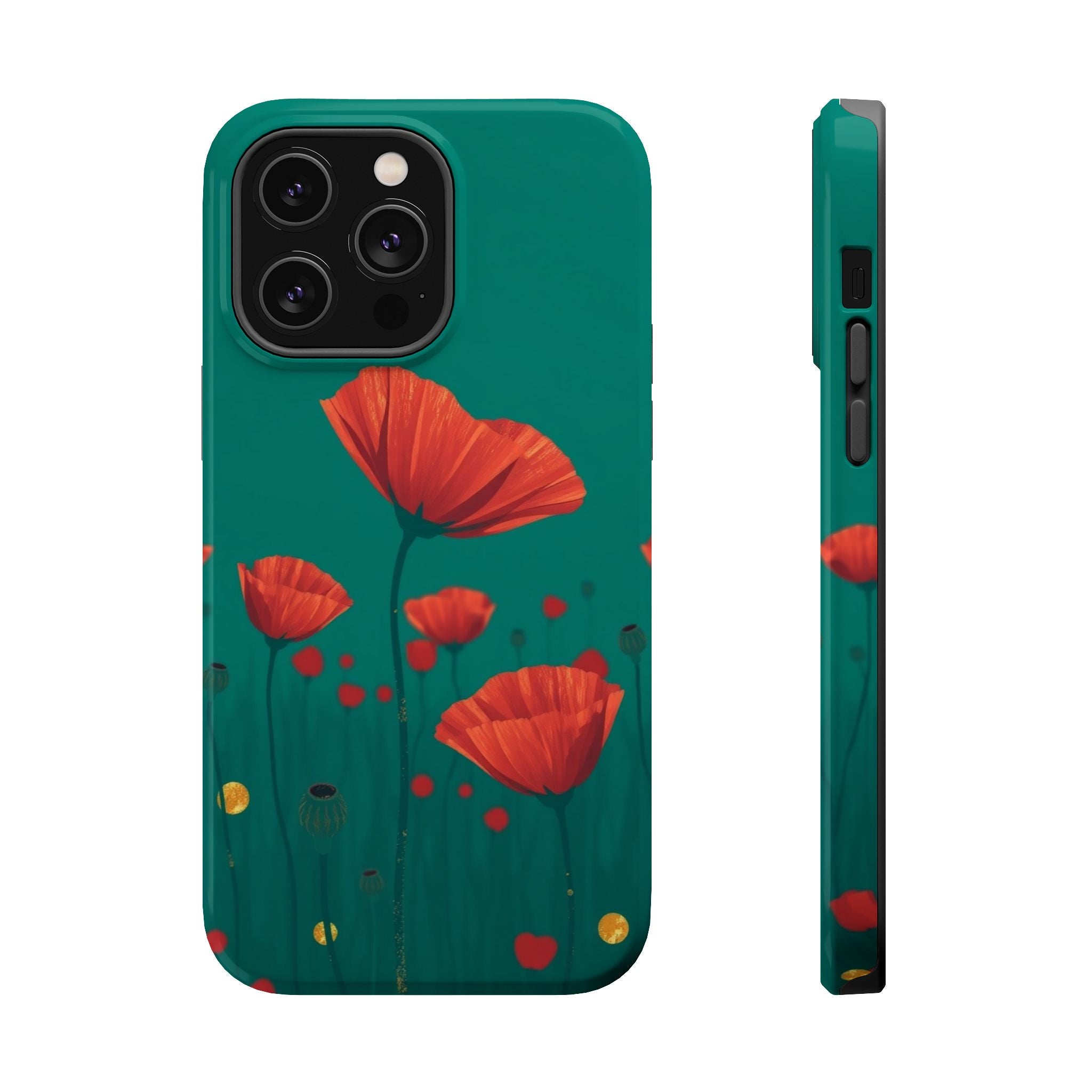 iPhone Earthy Poppy Field Design Bold Modern Everyday Snap Case · iPhone Case