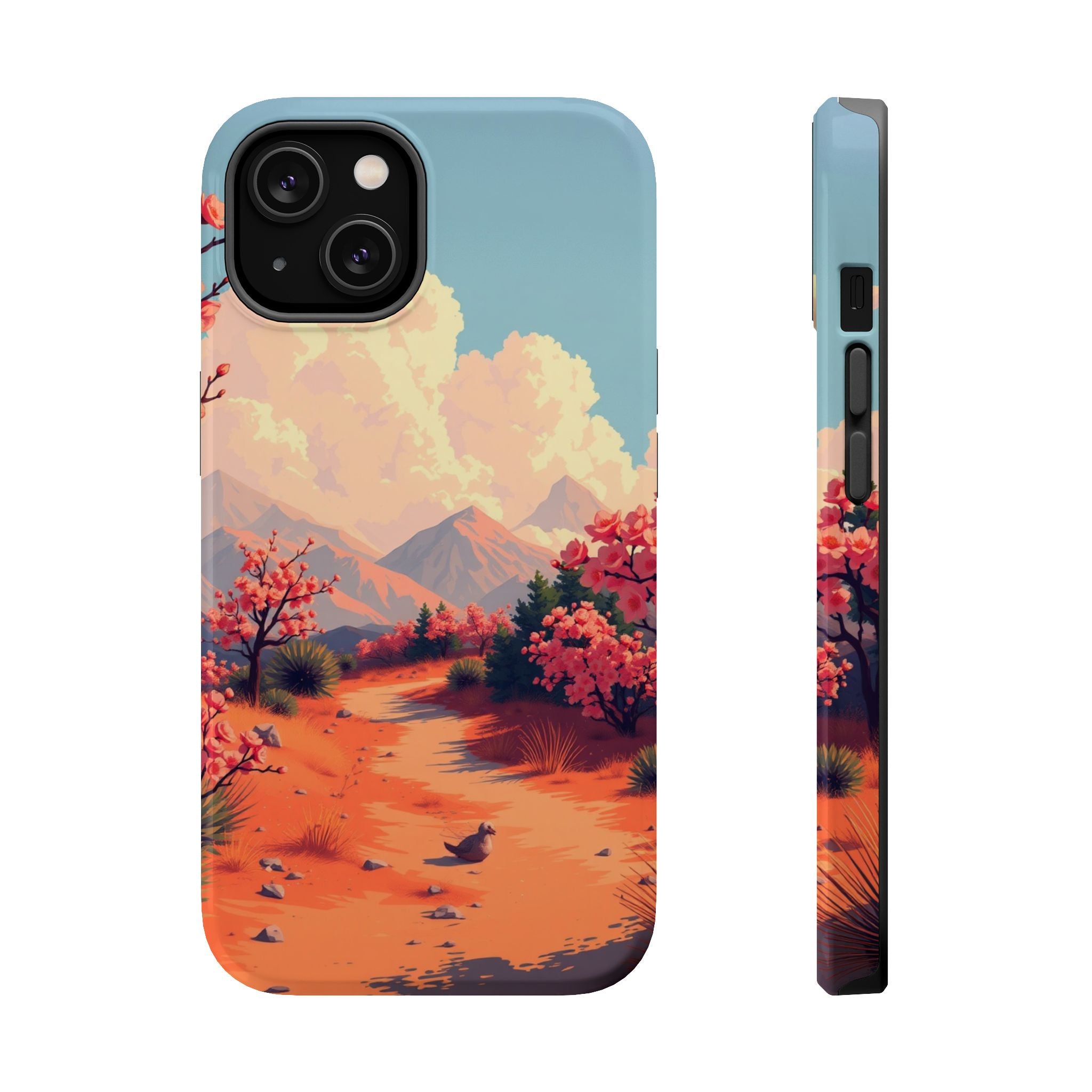 iPhone Burnt Orange And Sand Blossom Trail Slim iPhone Everyday · iPhone Case