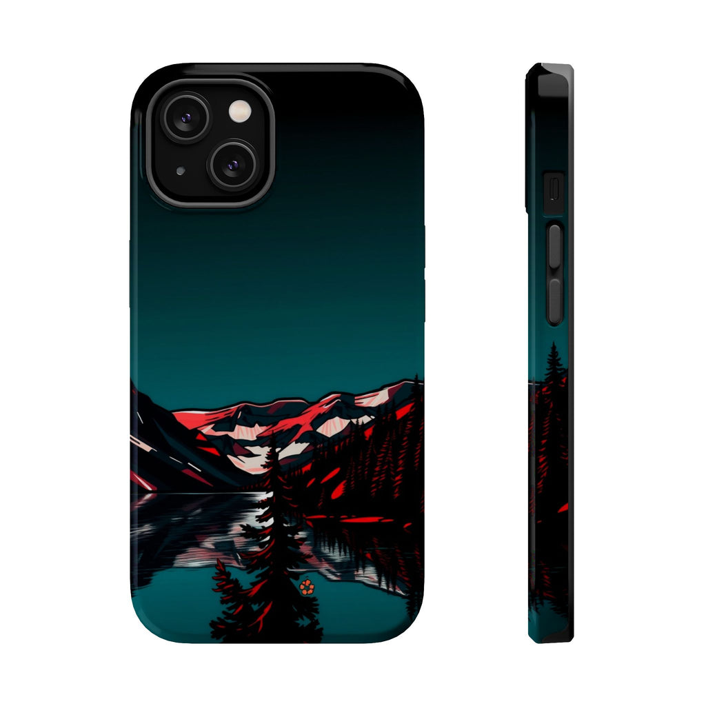iPhone Black And Crimson Glacier Lake Slim Everyday Designer Case · iPhone Case