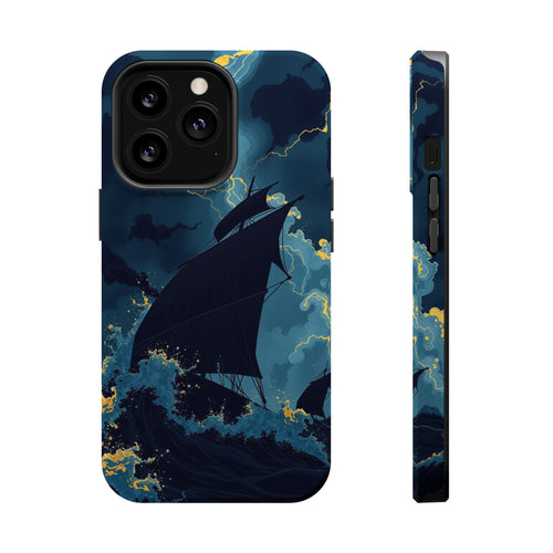 iPhone Black And Crimson Storm at Sea Slim Everyday Designer Case · iPhone Case