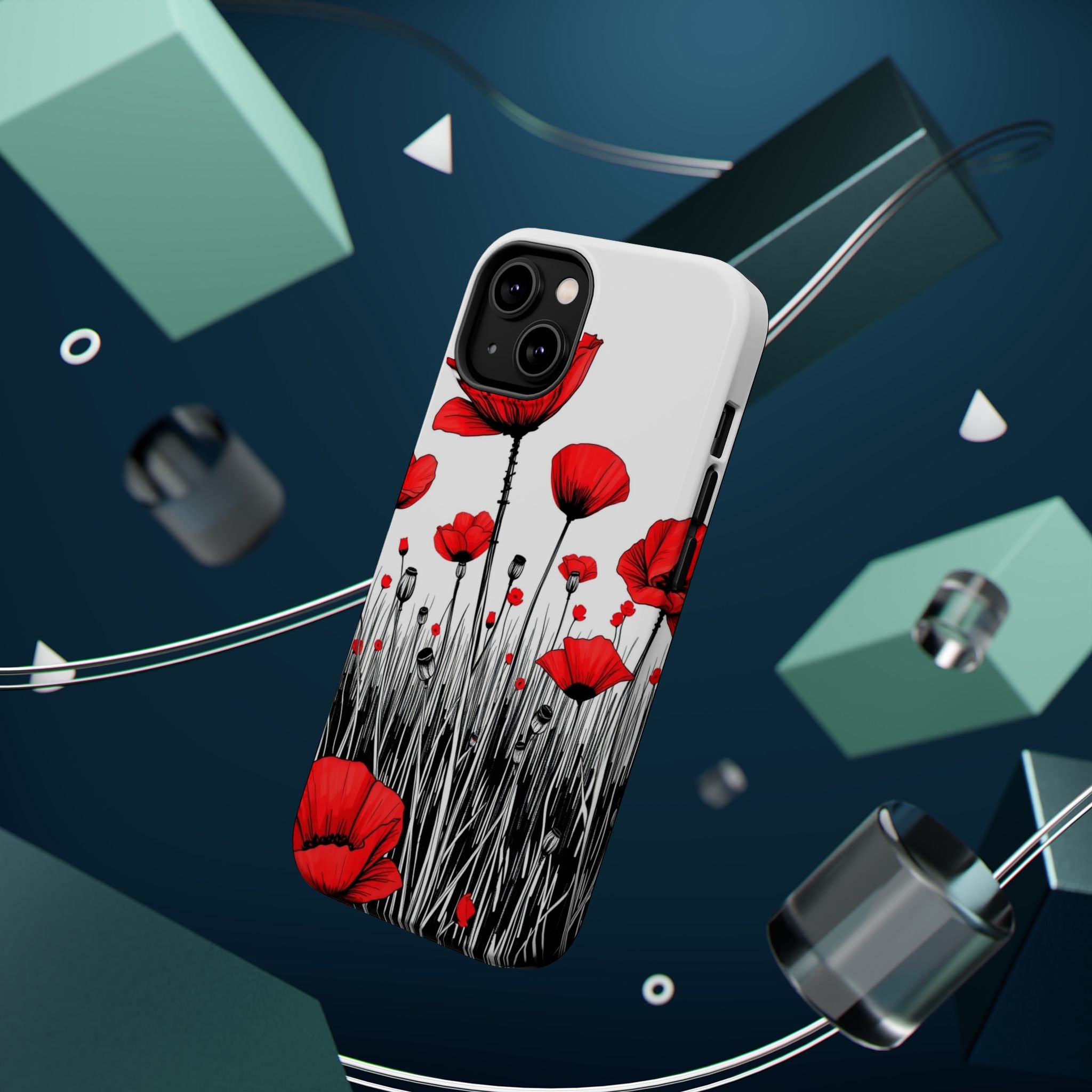 iPhone Poppy Field Cinematic Art Bold Modern Everyday Snap Case · iPhone Case