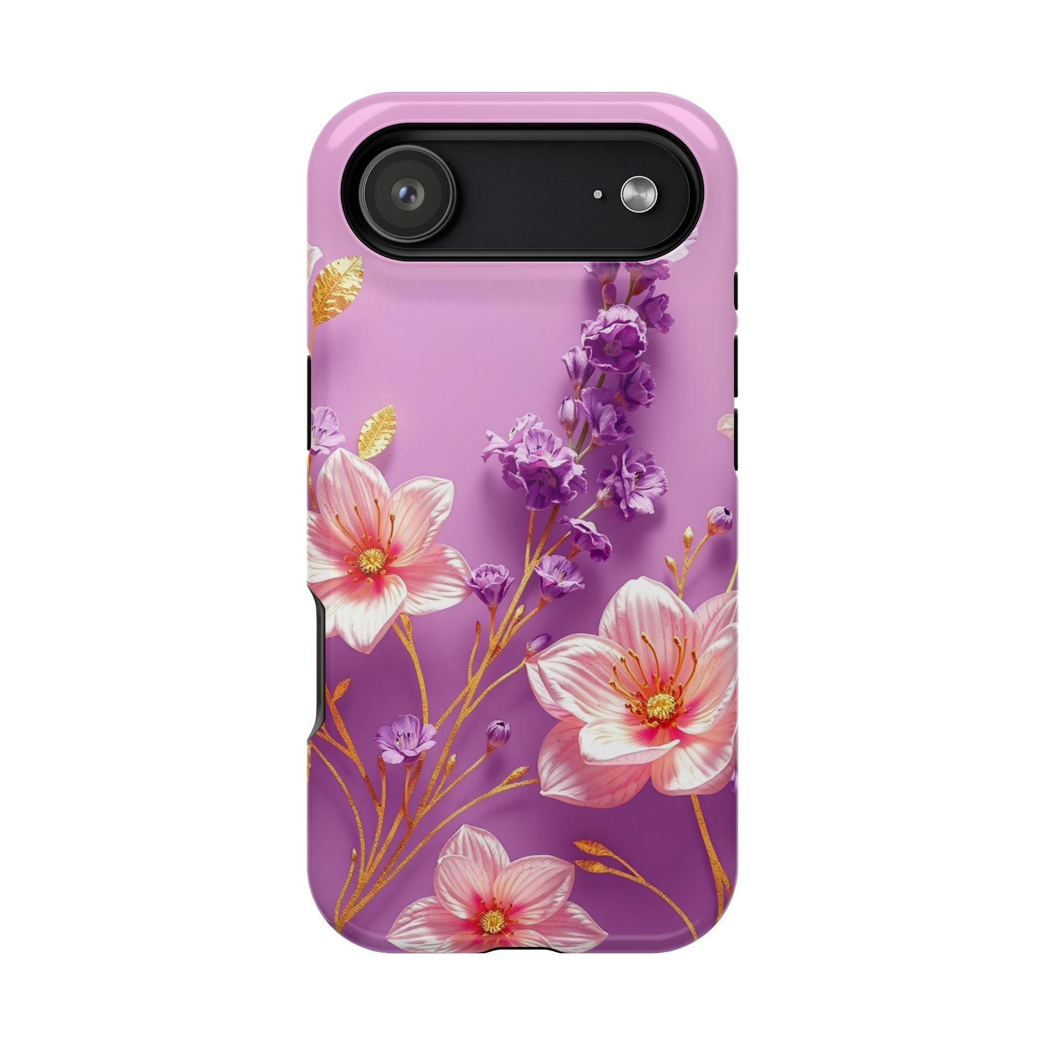 iPhone Radiant Floral Gold Foil Design Slim Everyday Designer Case · iPhone Case